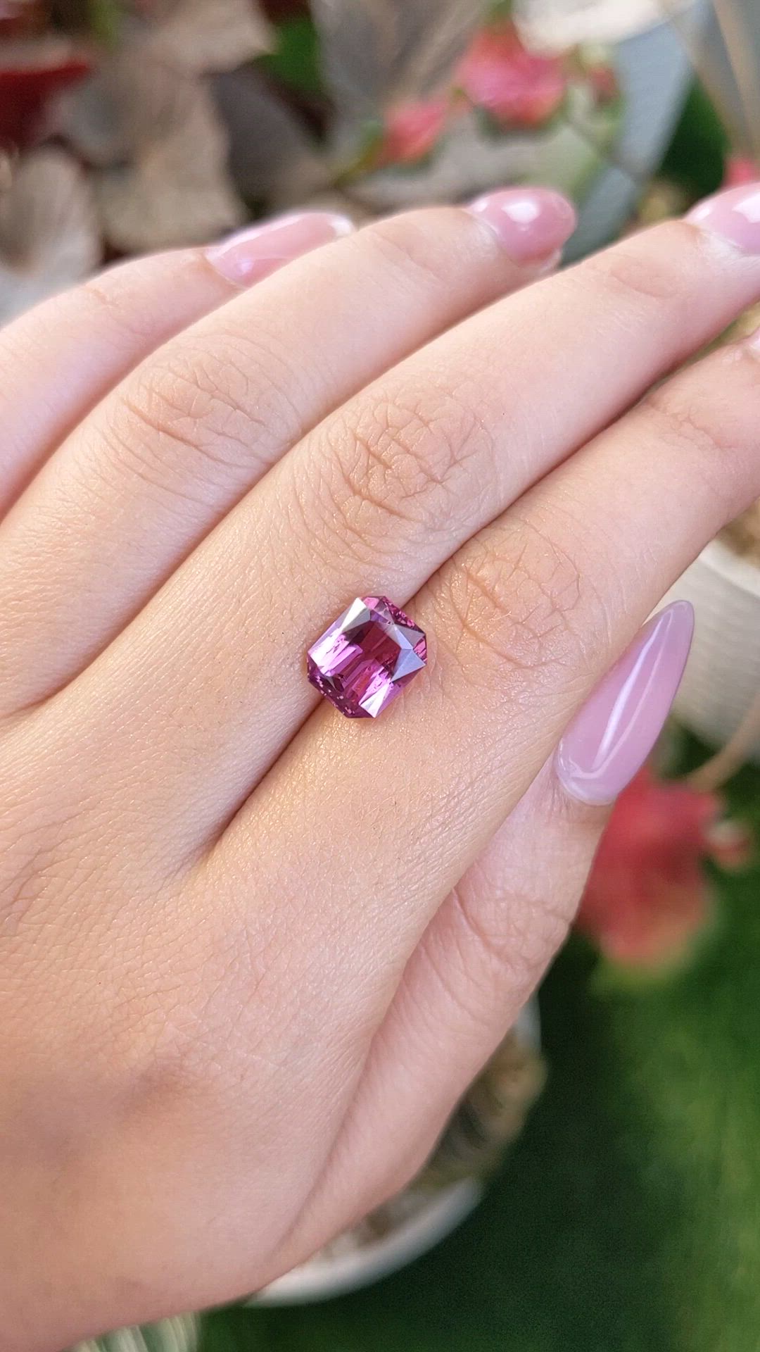 3.18 Ct. Pink Spinel from Ceylon (Sri Lanka) Size Video