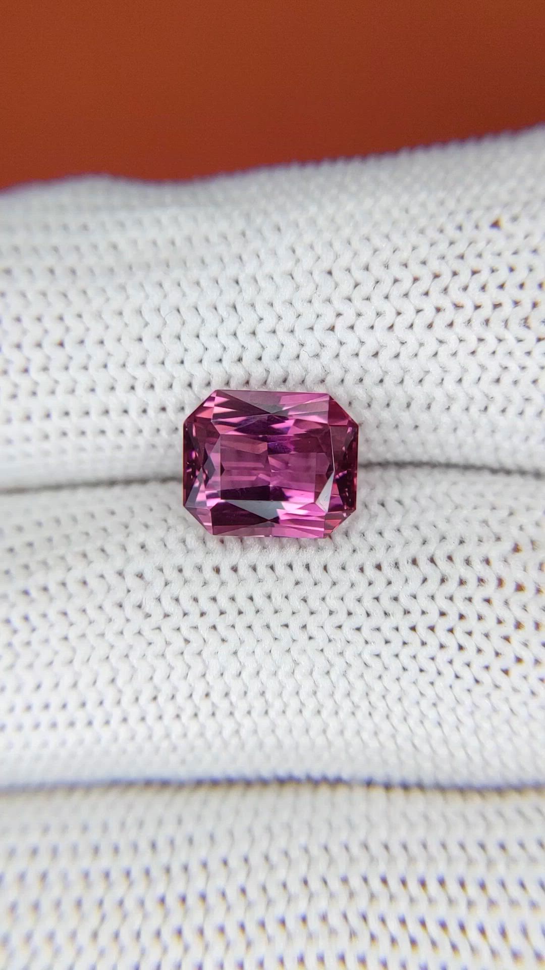 3.18 Ct. Pink Spinel from Ceylon (Sri Lanka) Size Video