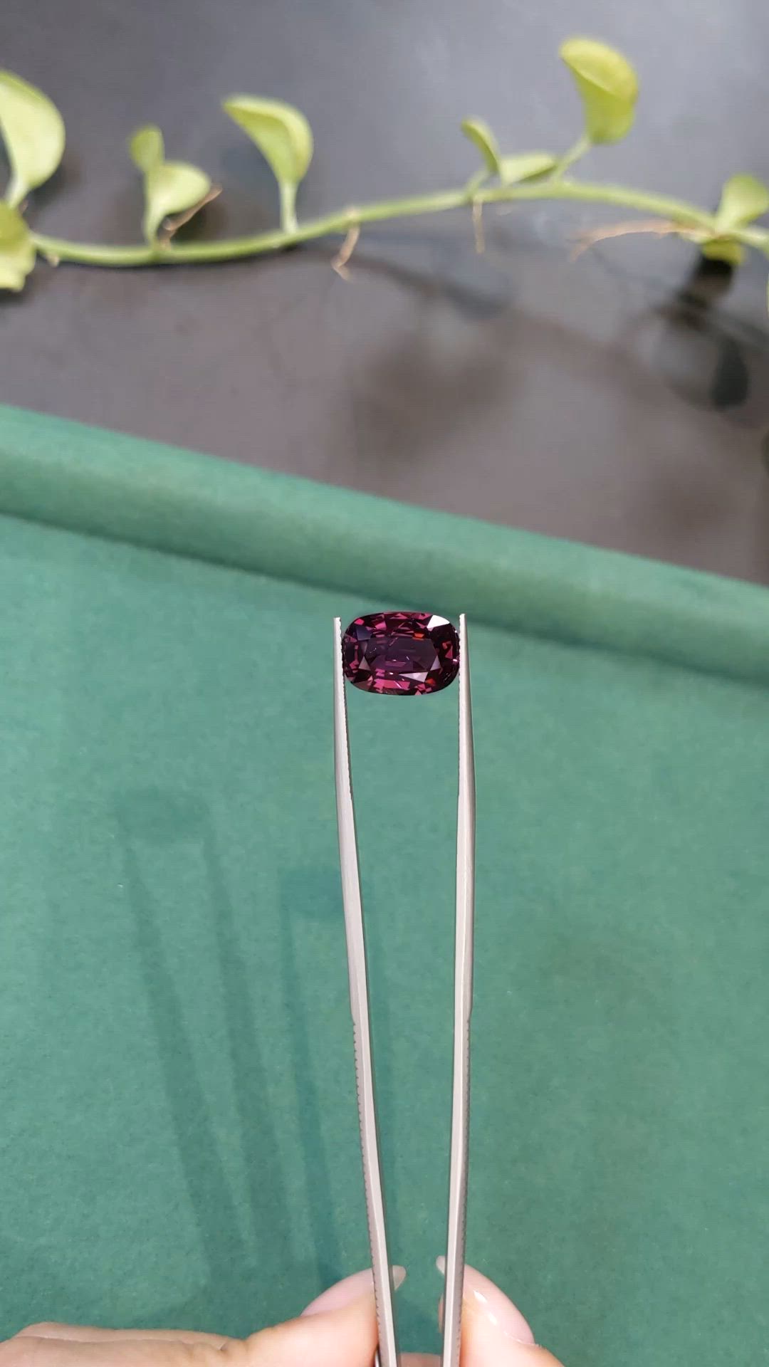 6.02 Ct. Pinkish Purple Spinel from Ceylon (Sri Lanka) Size Video