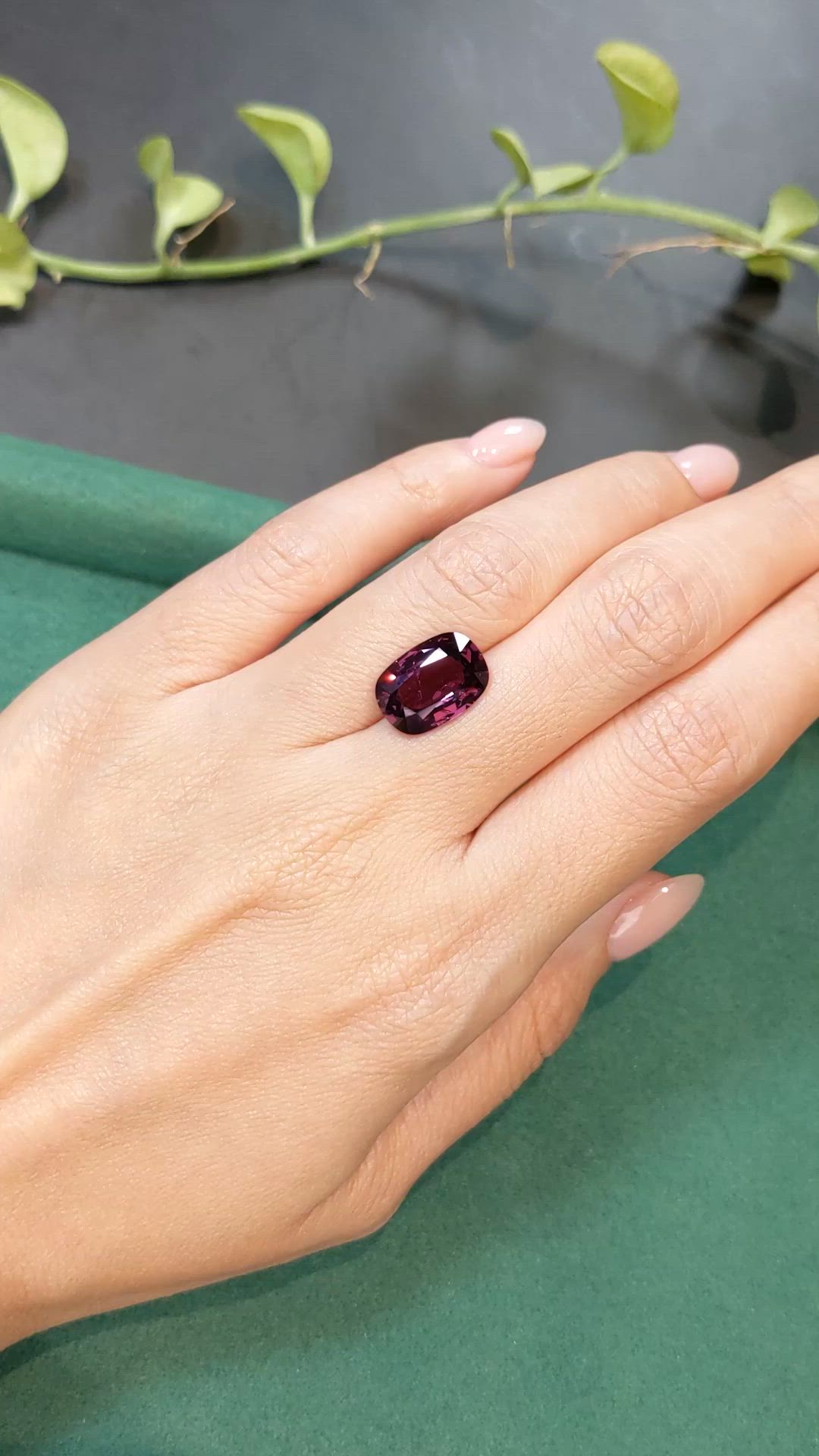 6.02 Ct. Pinkish Purple Spinel from Ceylon (Sri Lanka) Size Video