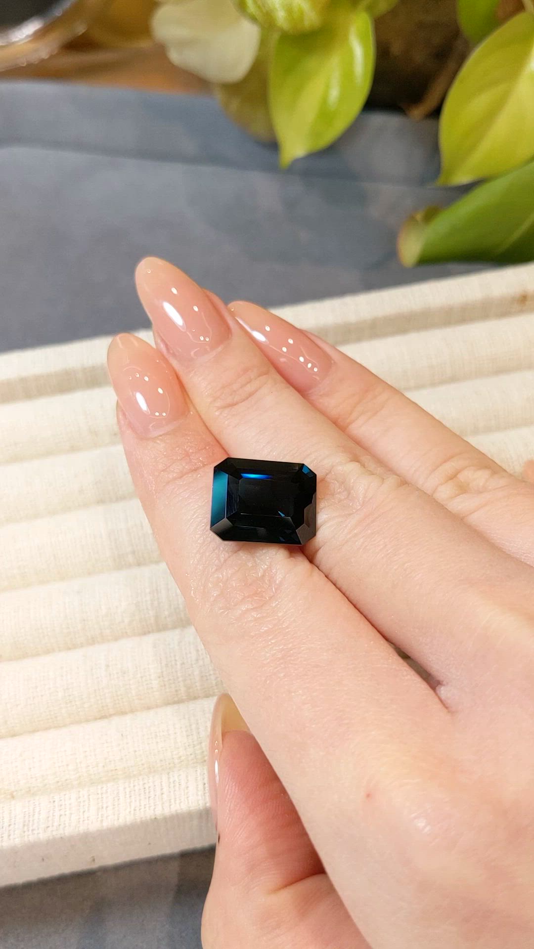 12.12 Ct. Greenish Blue Spinel from Burma (Myanmar) Size Video