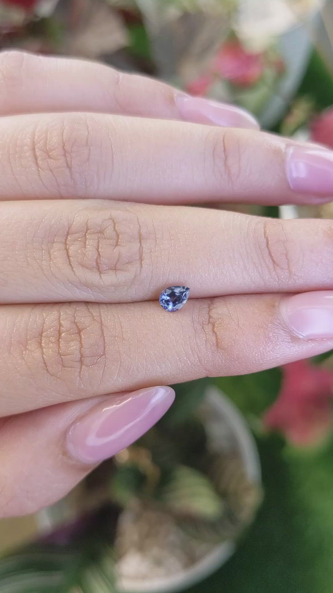 0.39 Ct. Blue Spinel from Ceylon (Sri Lanka) Size Video