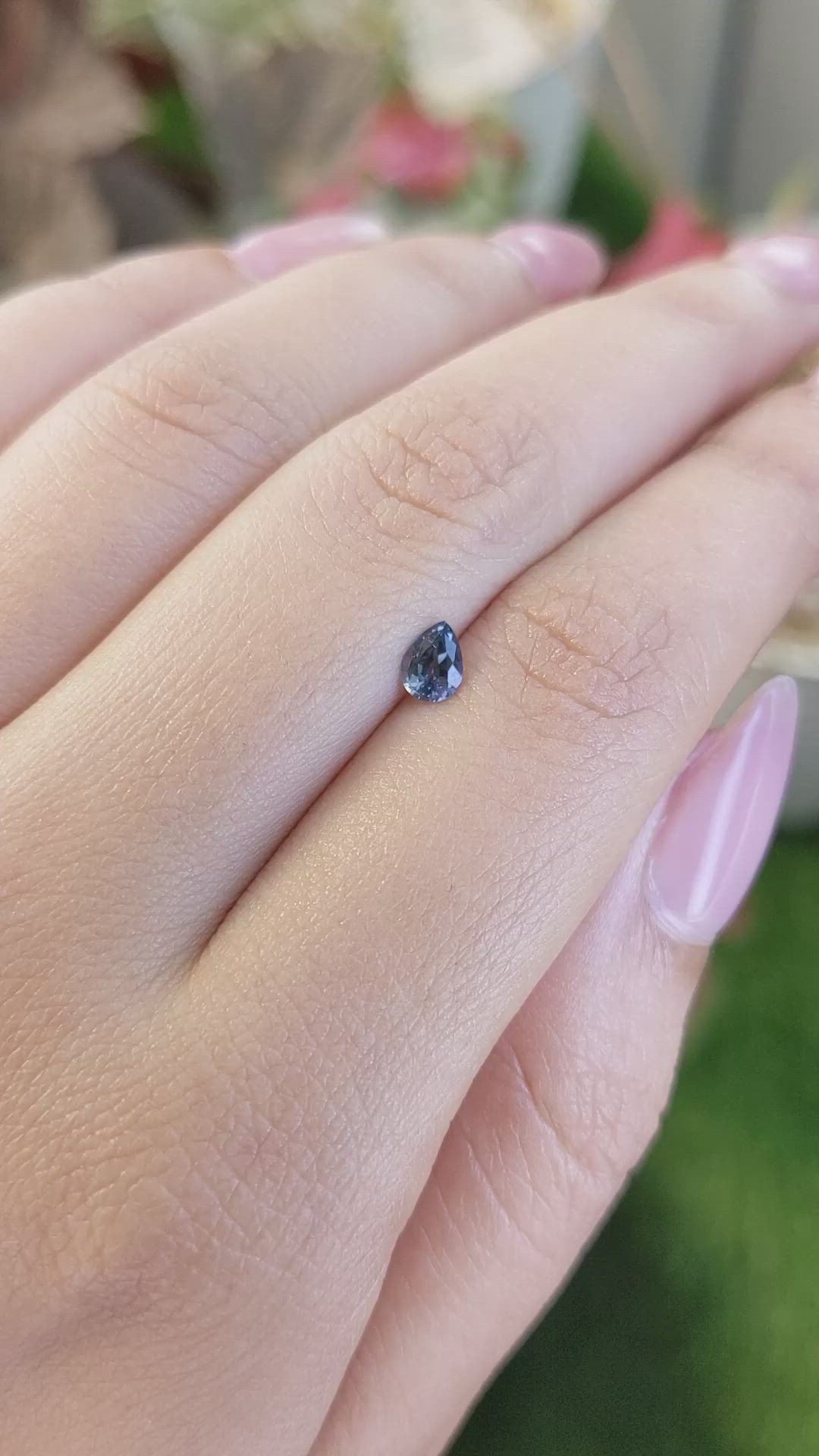 0.39 Ct. Blue Spinel from Ceylon (Sri Lanka) Size Video
