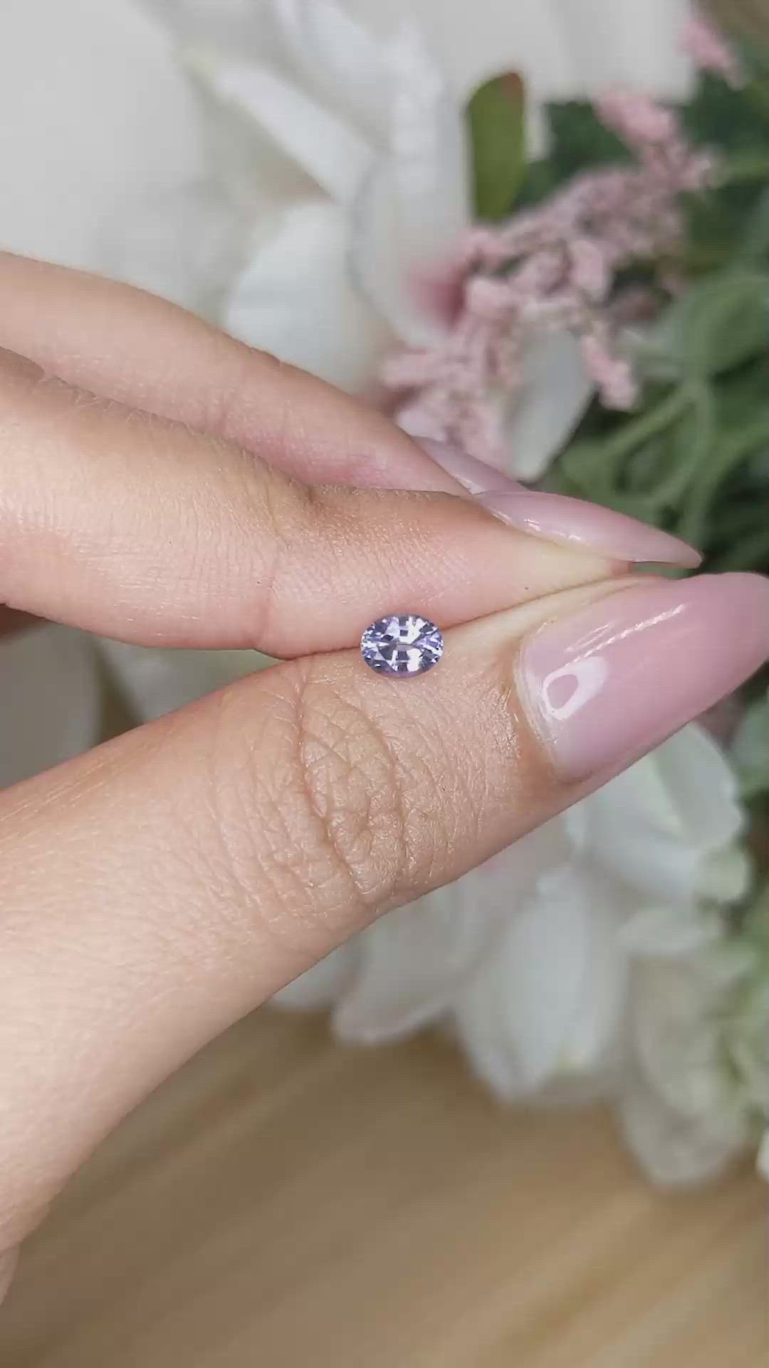 0.40 Ct. Violet Spinel from Ceylon (Sri Lanka) Size Video