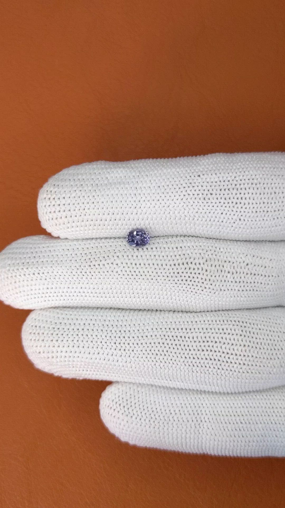 0.40 Ct. Violet Spinel from Ceylon (Sri Lanka) Size Video