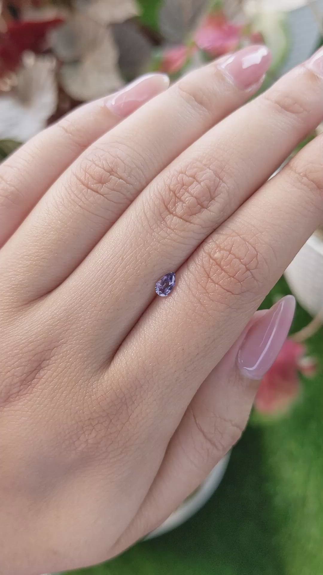 0.28 Ct. Purple Spinel from Ceylon (Sri Lanka) Size Video