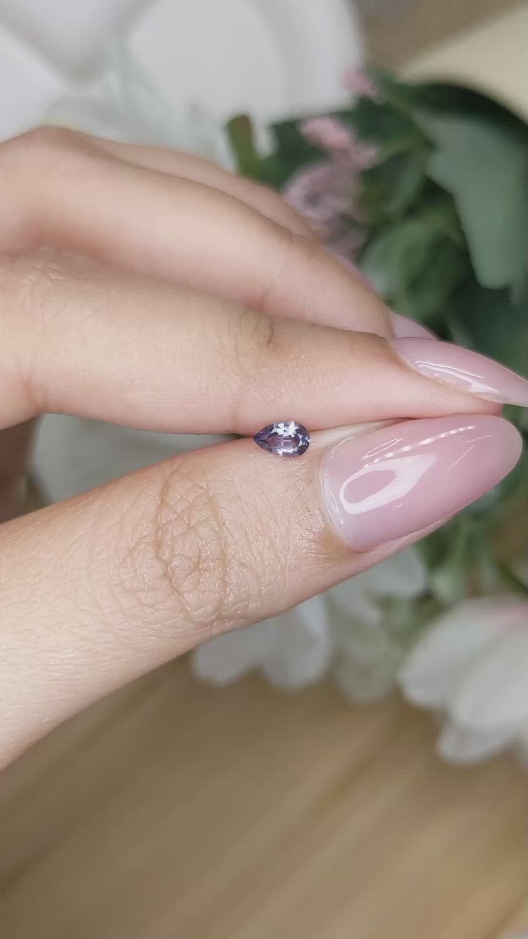 0.28 Ct. Purple Spinel from Ceylon (Sri Lanka) Size Video