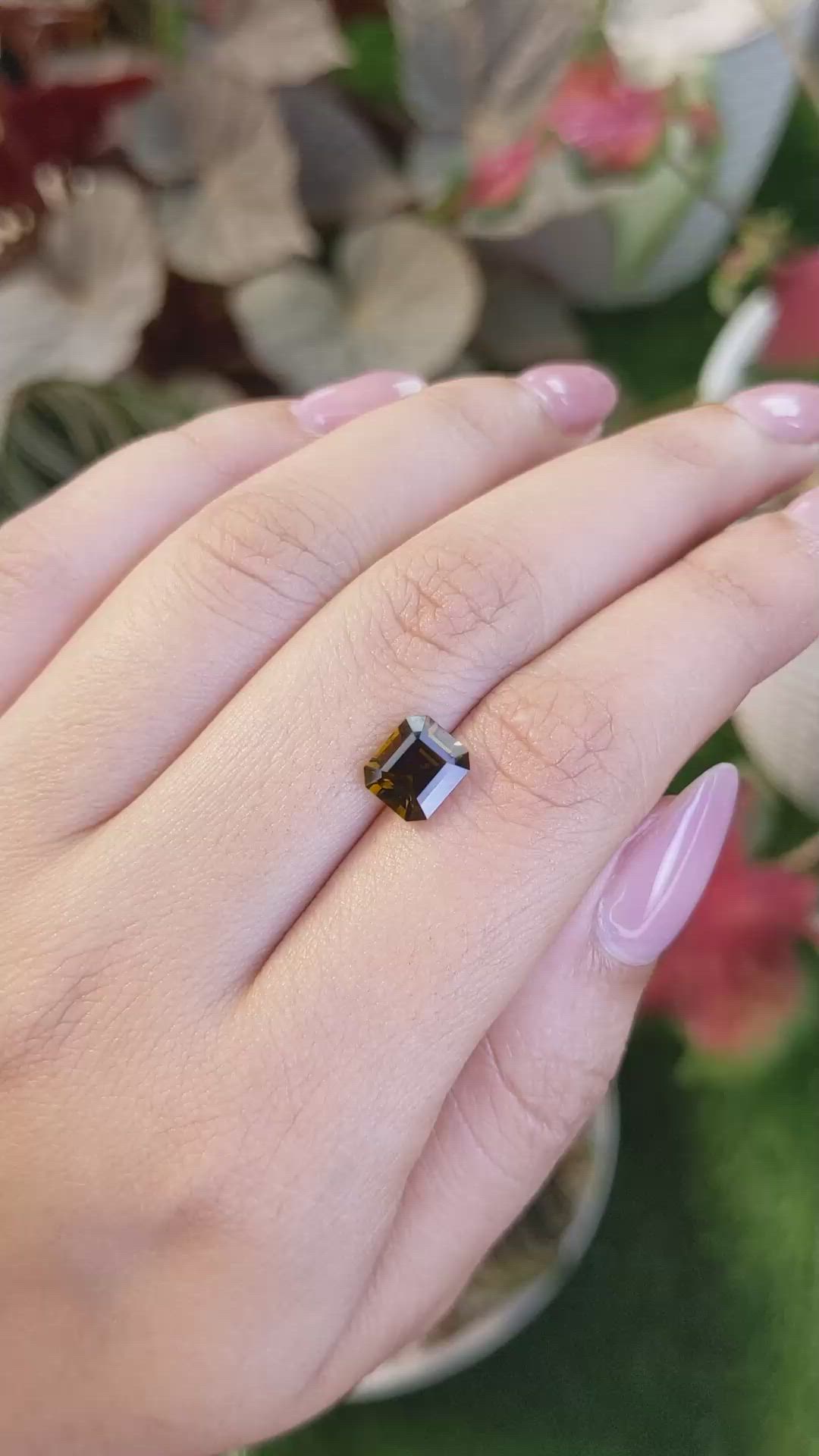 1.91 Ct. Orangish Brown Zircon from Ceylon (Sri Lanka) Size Video