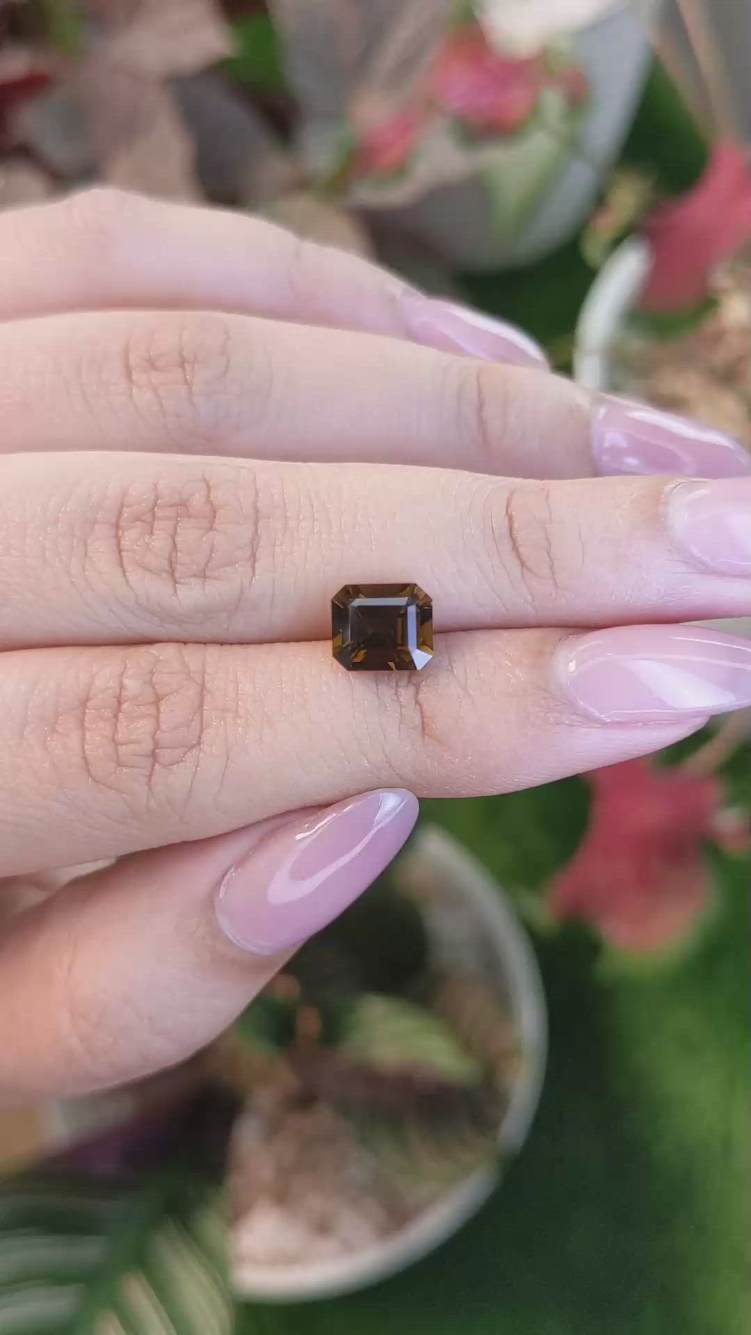 1.91 Ct. Orangish Brown Zircon from Ceylon (Sri Lanka) Size Video