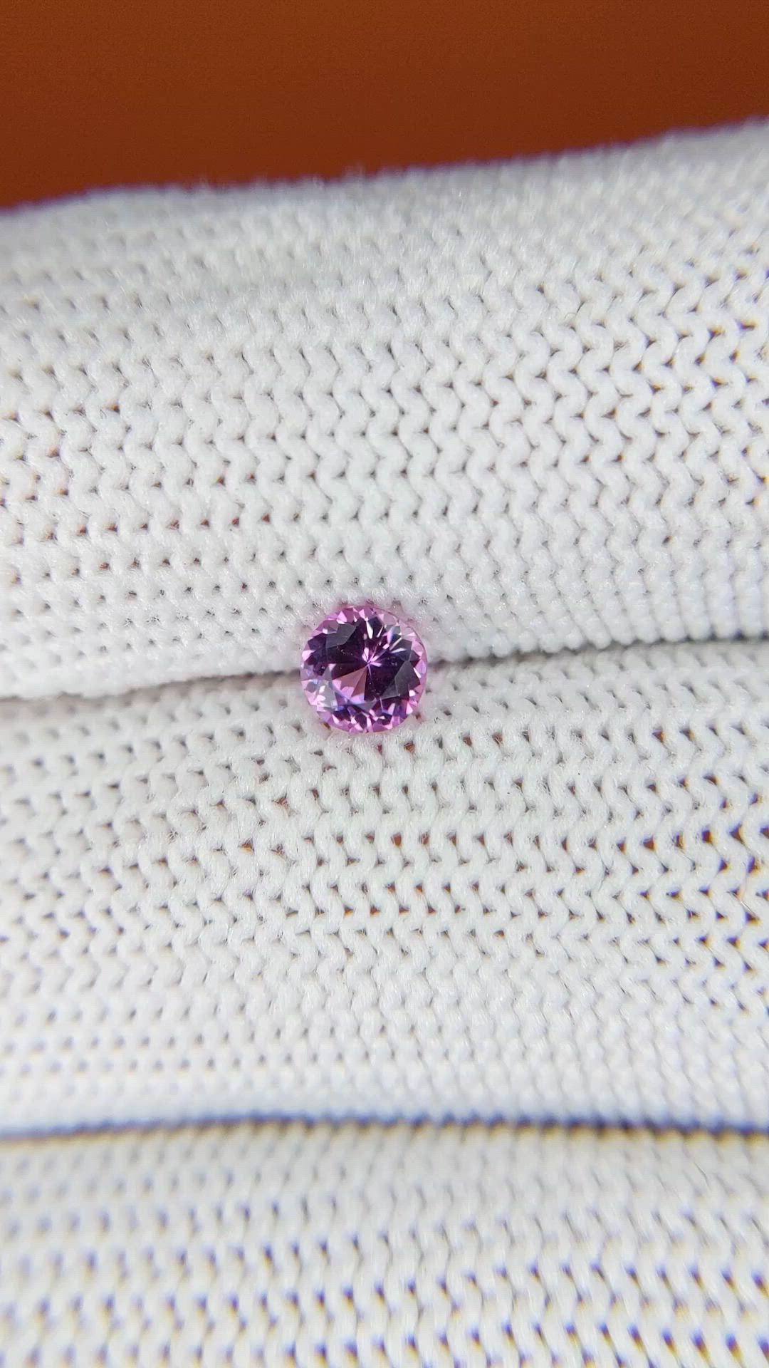 0.40 Ct. Pinkish Purple Rhodolite Garnet from Ceylon (Sri Lanka) Size Video