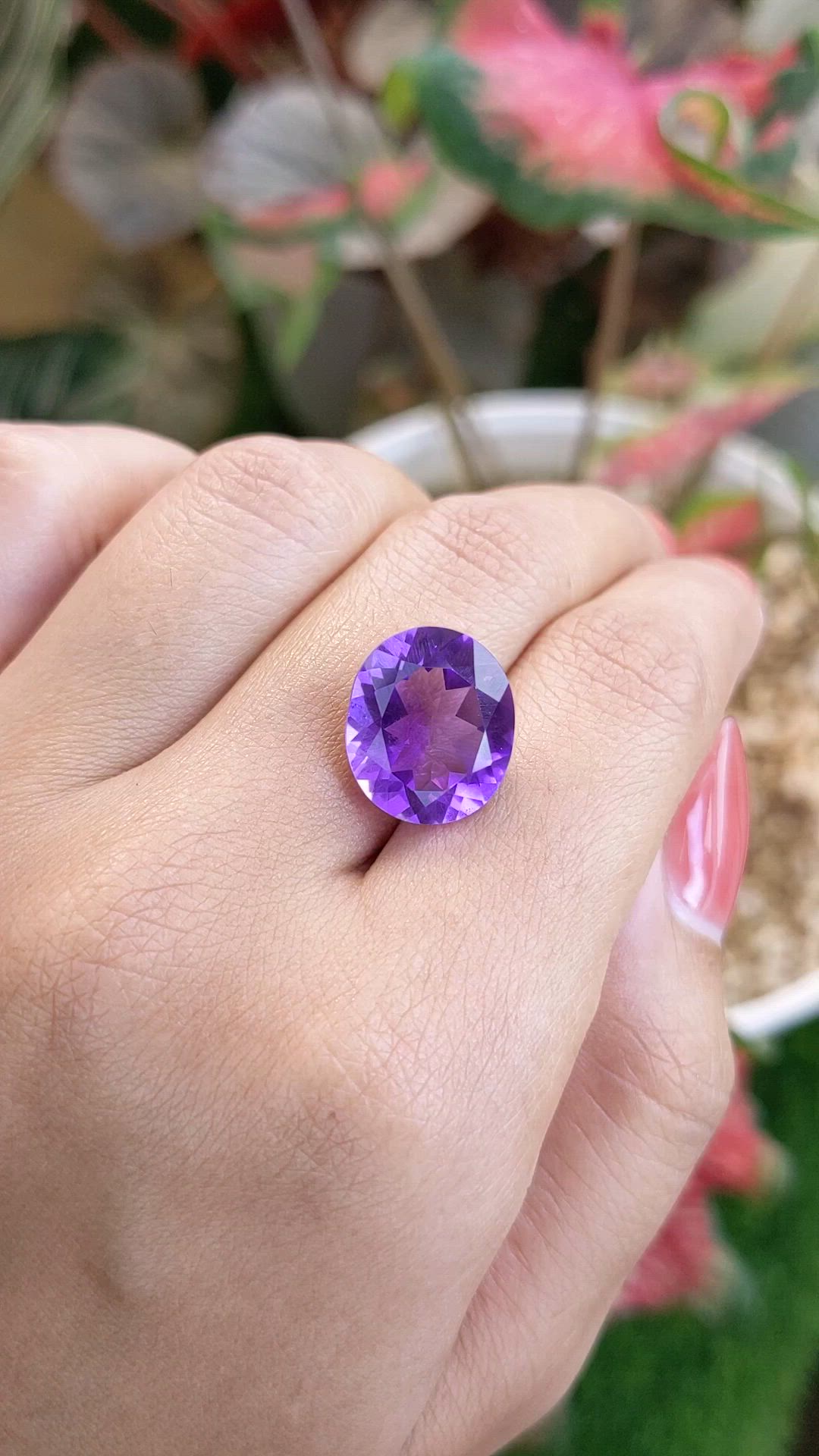 8.46 Ct. Purple Amethyst from Ceylon (Sri Lanka) Size Video