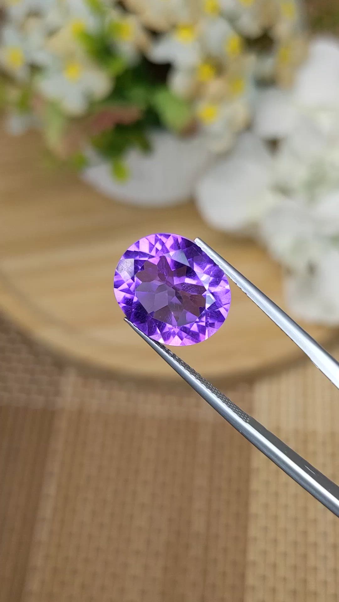 8.46 Ct. Purple Amethyst from Ceylon (Sri Lanka) Size Video