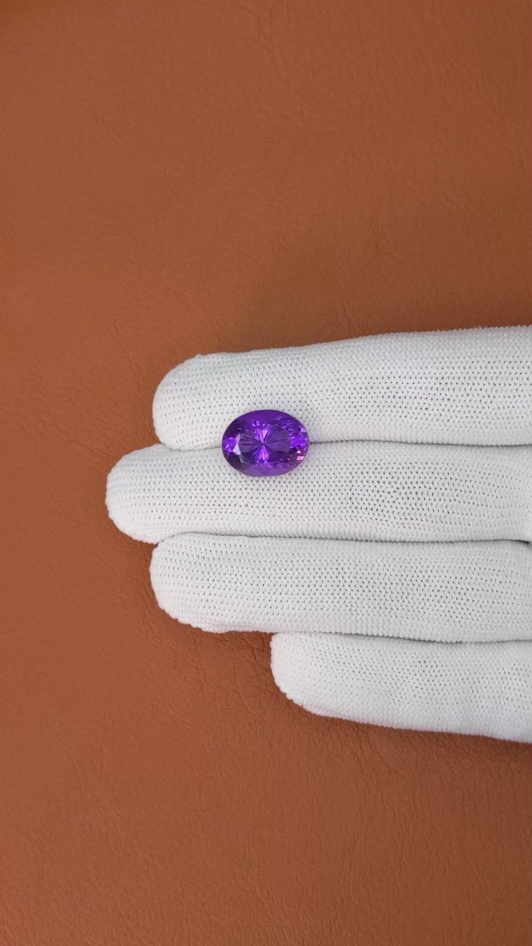 8.78 Ct. Purple Amethyst from Ceylon (Sri Lanka) Size Video