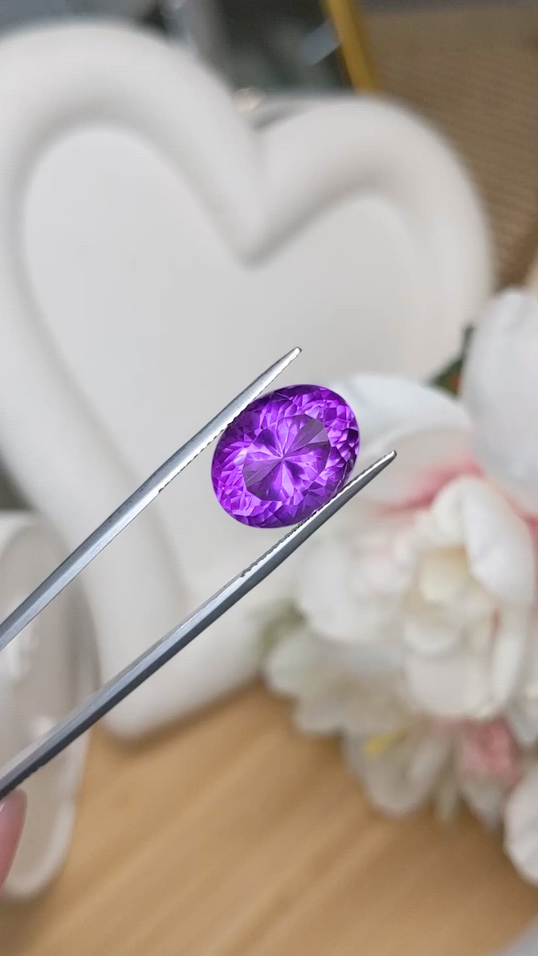 8.78 Ct. Purple Amethyst from Ceylon (Sri Lanka) Size Video