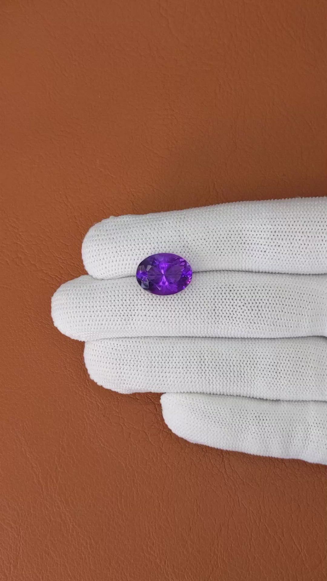 8.47 Ct. Purple Amethyst from Ceylon (Sri Lanka) Size Video