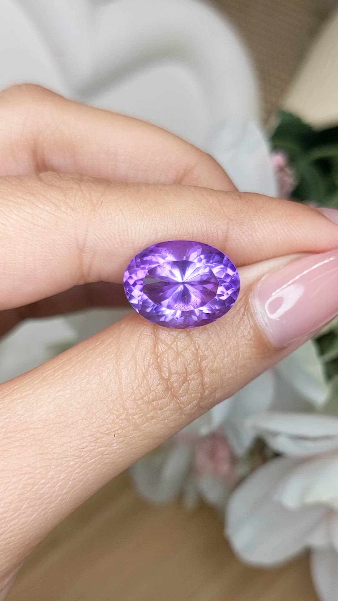 9.37 Ct. Purple Amethyst from Ceylon (Sri Lanka) Size Video