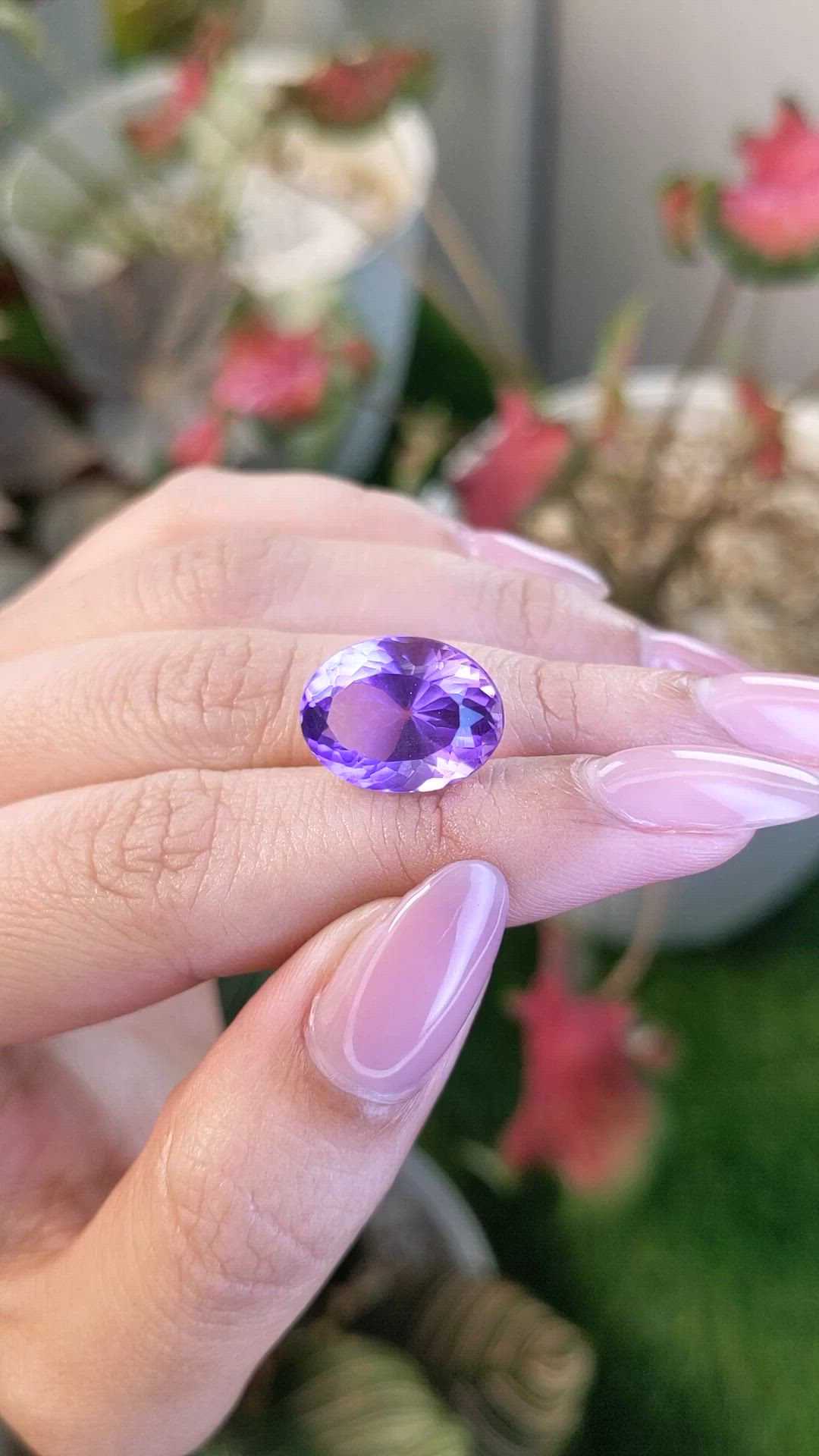 9.37 Ct. Purple Amethyst from Ceylon (Sri Lanka) Size Video