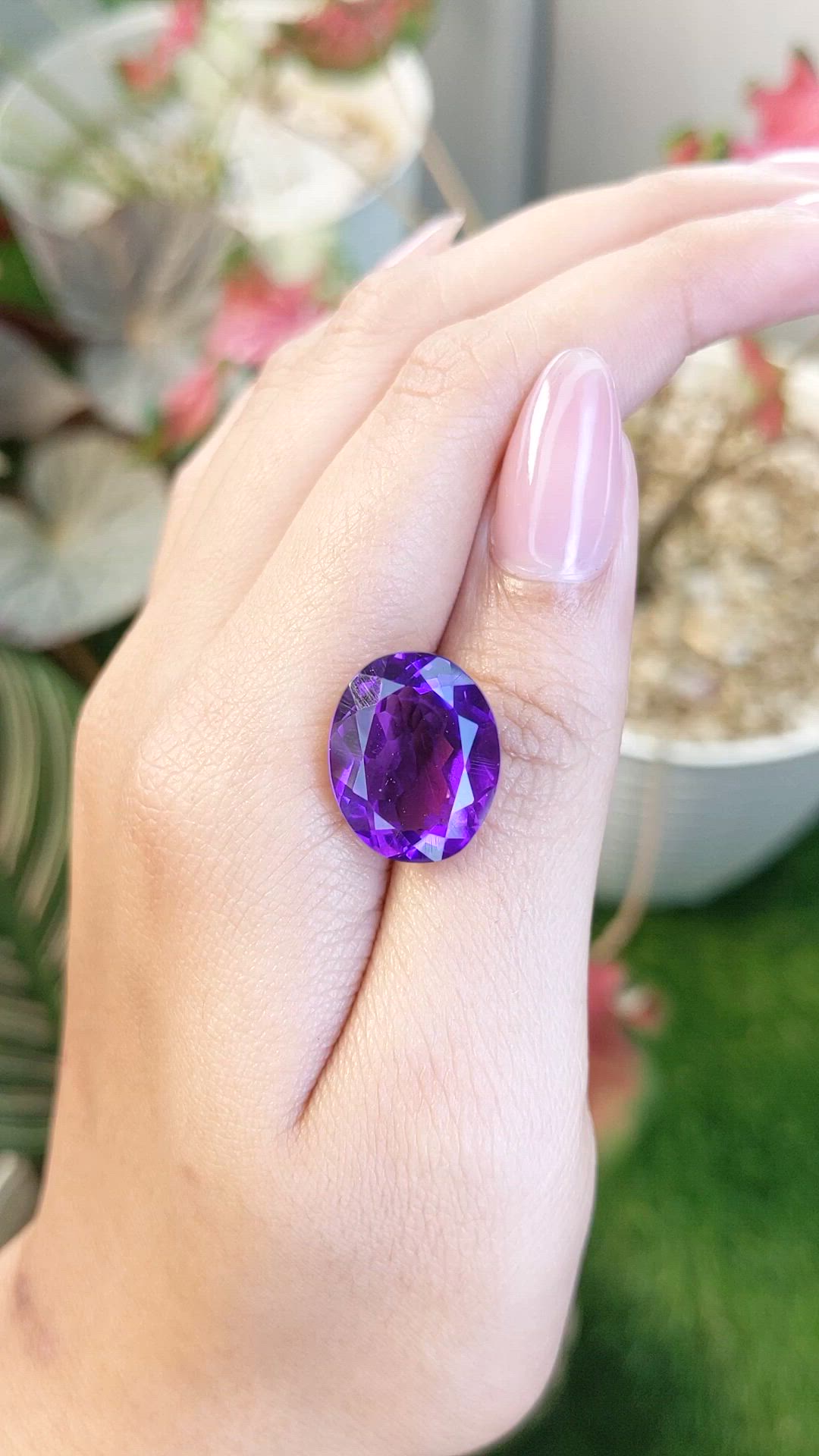 13.20 Ct. Purple Amethyst from Ceylon (Sri Lanka) Size Video