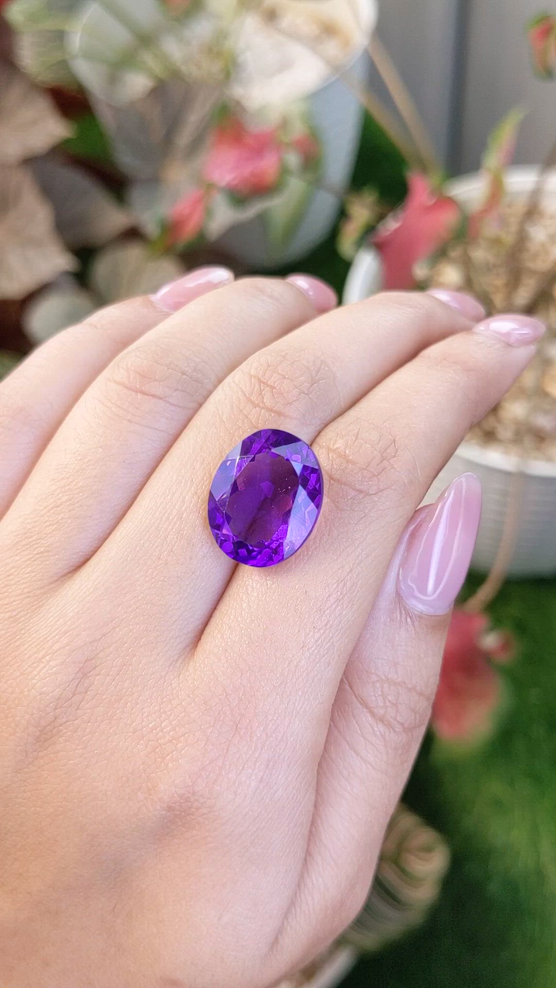 13.20 Ct. Purple Amethyst from Ceylon (Sri Lanka) Size Video