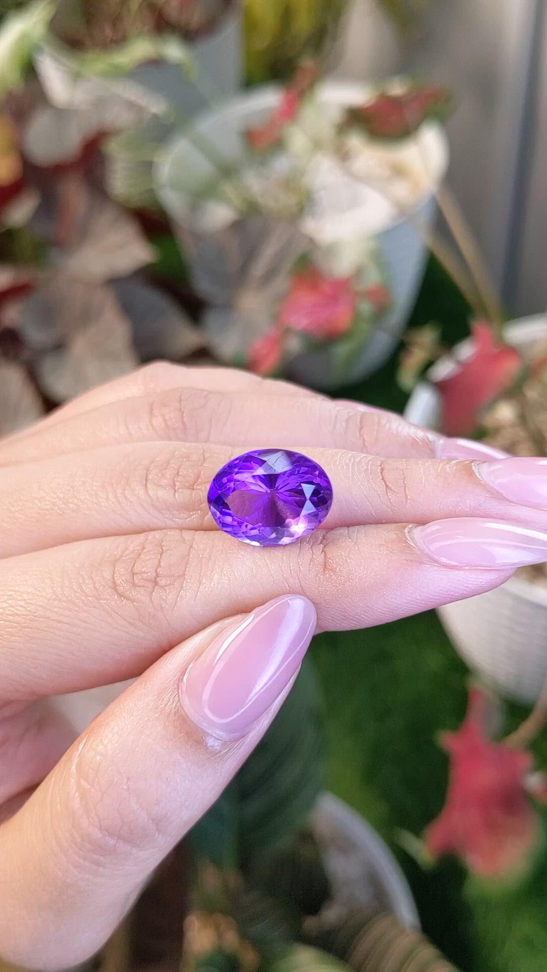 9.18 Ct. Purple Amethyst from Ceylon (Sri Lanka) Size Video