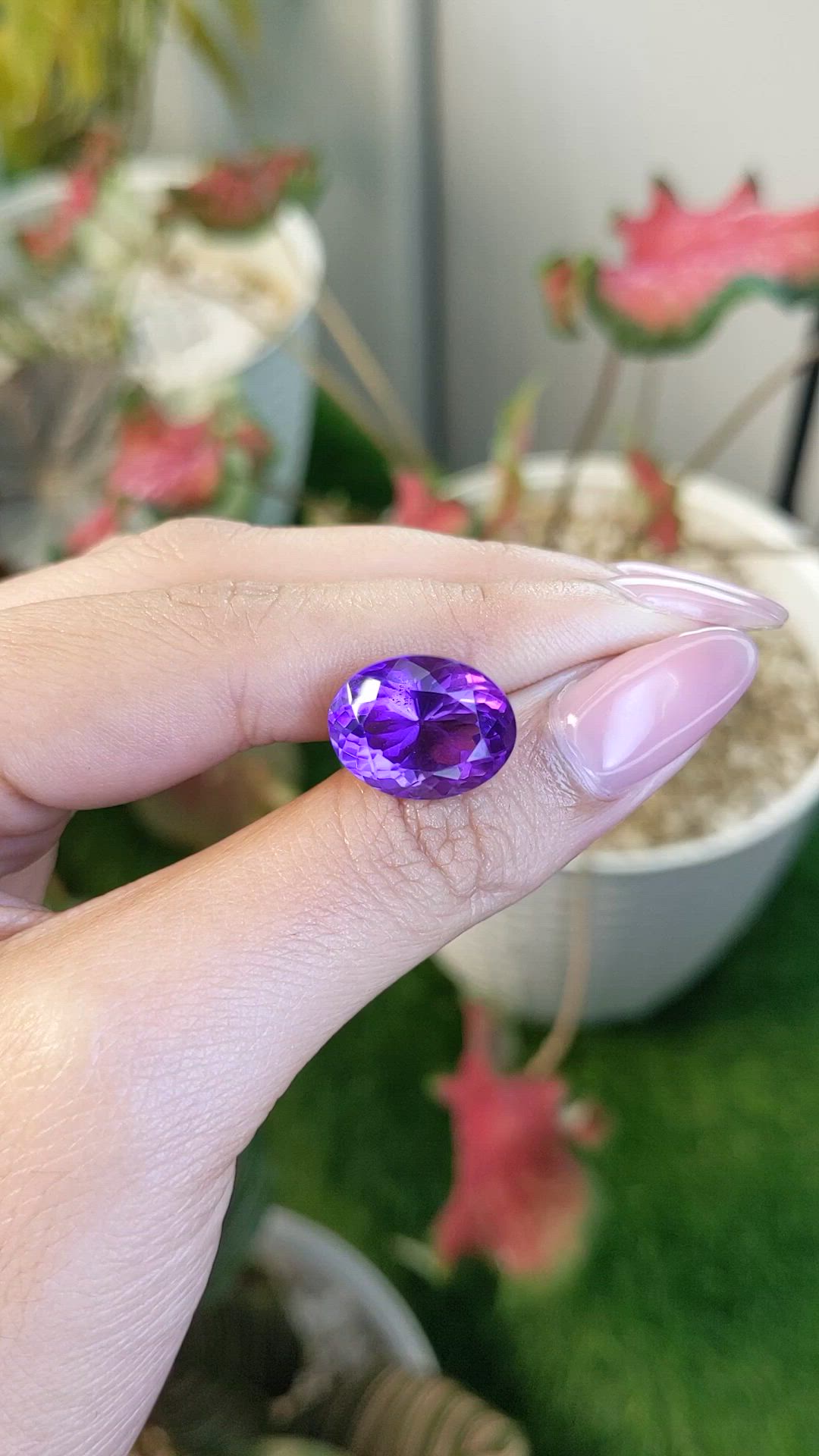 9.18 Ct. Purple Amethyst from Ceylon (Sri Lanka) Size Video
