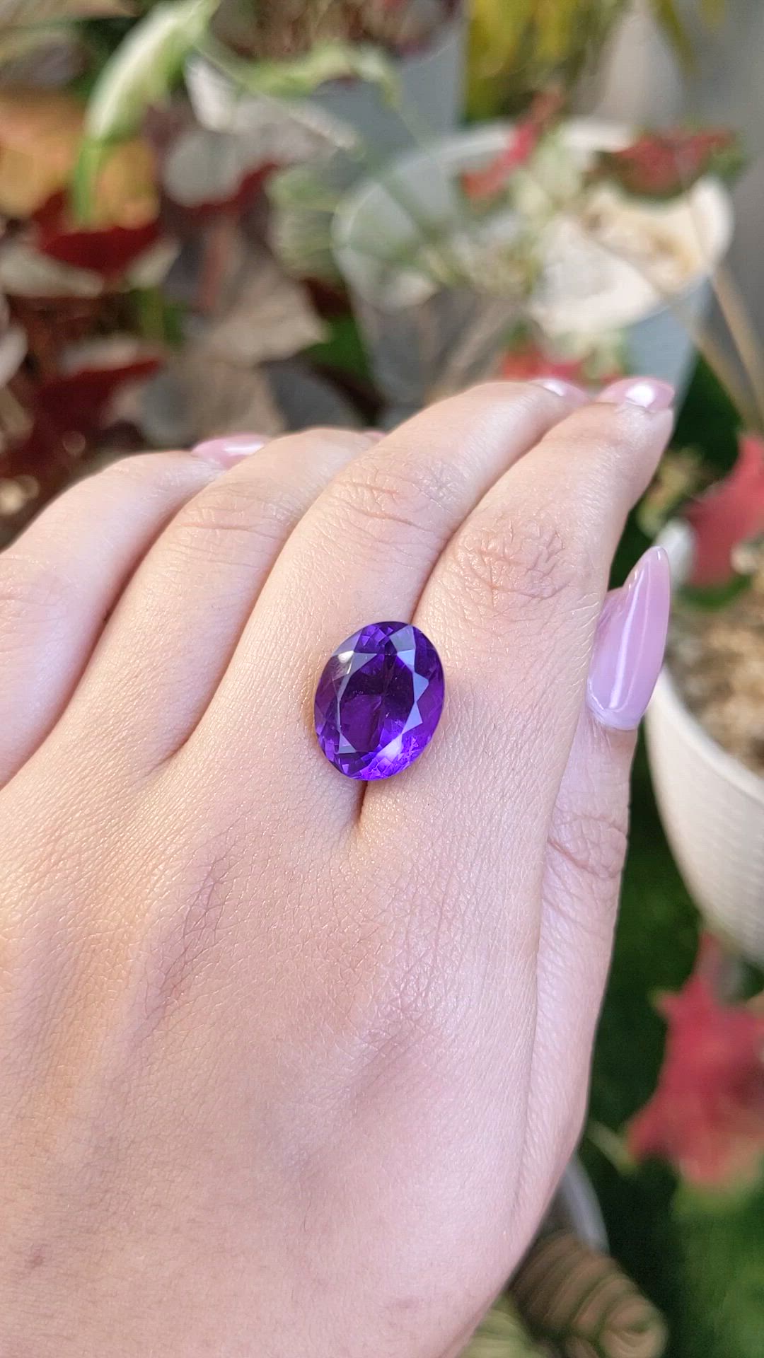 9.18 Ct. Purple Amethyst from Ceylon (Sri Lanka) Size Video