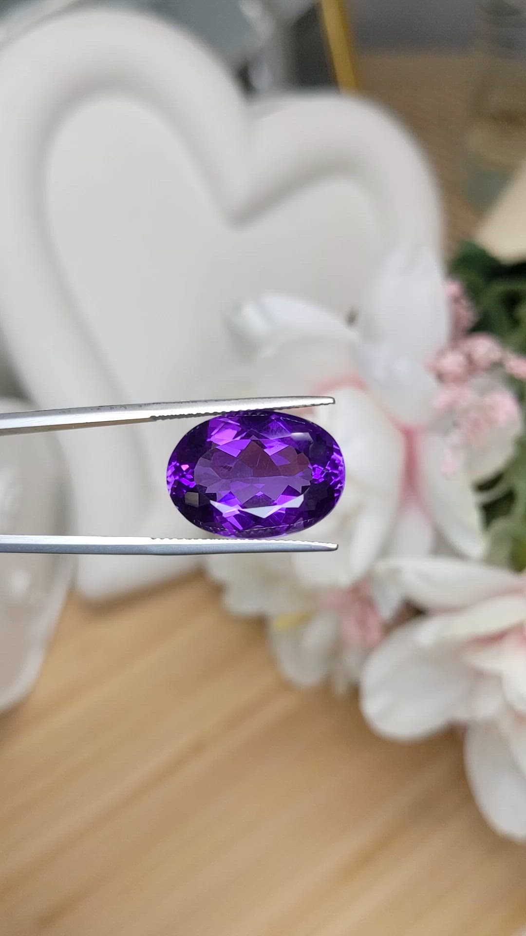 11.40 Ct. Purple Amethyst from Ceylon (Sri Lanka) Size Video