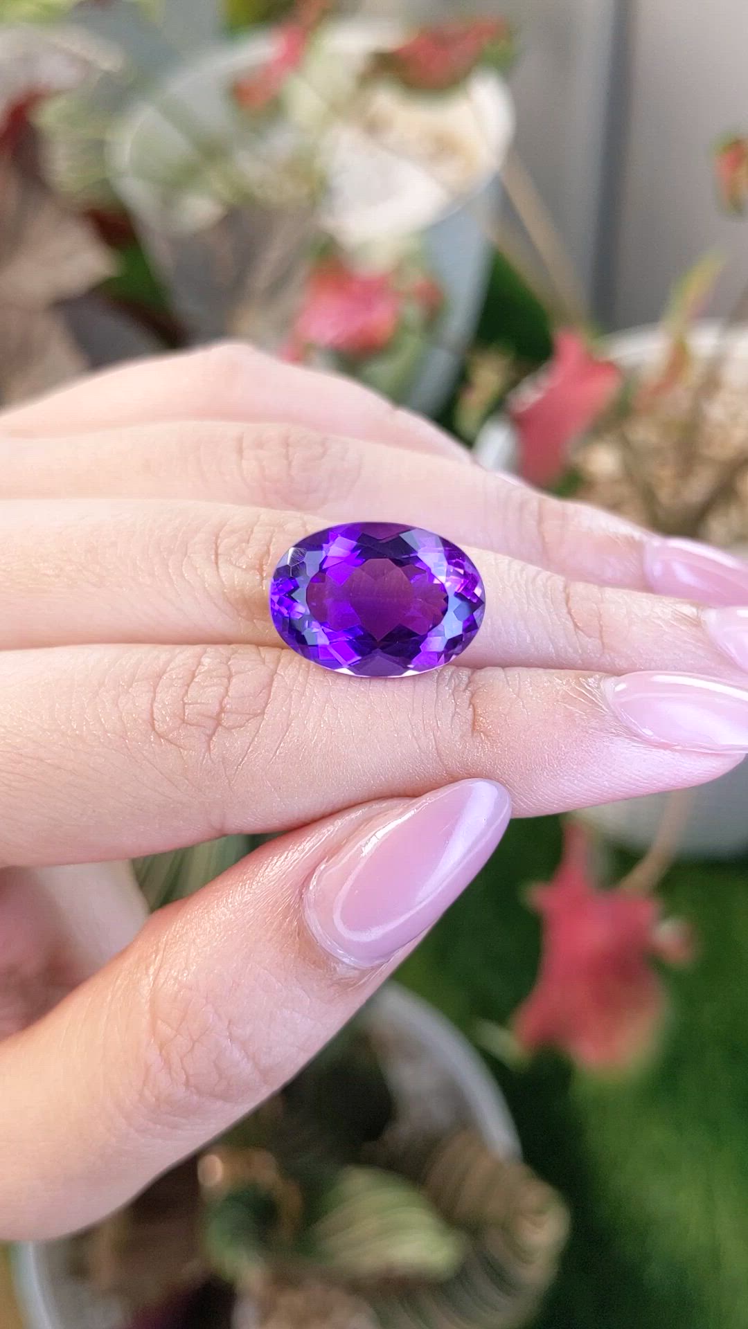 11.40 Ct. Purple Amethyst from Ceylon (Sri Lanka) Size Video