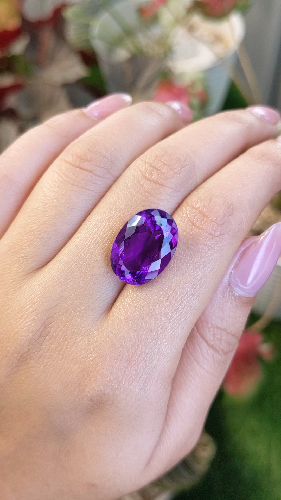 11.40 Ct. Purple Amethyst from Ceylon (Sri Lanka) Size Video