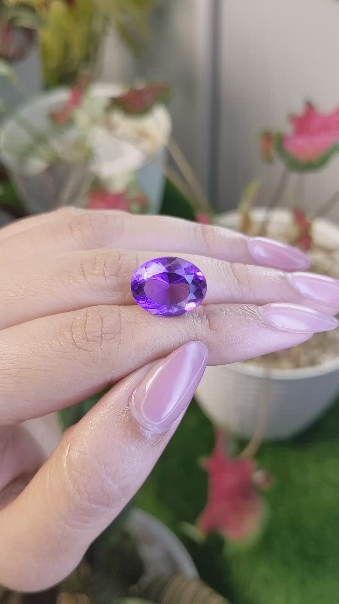 9.18 Ct. Purple Amethyst from Ceylon (Sri Lanka) Size Video
