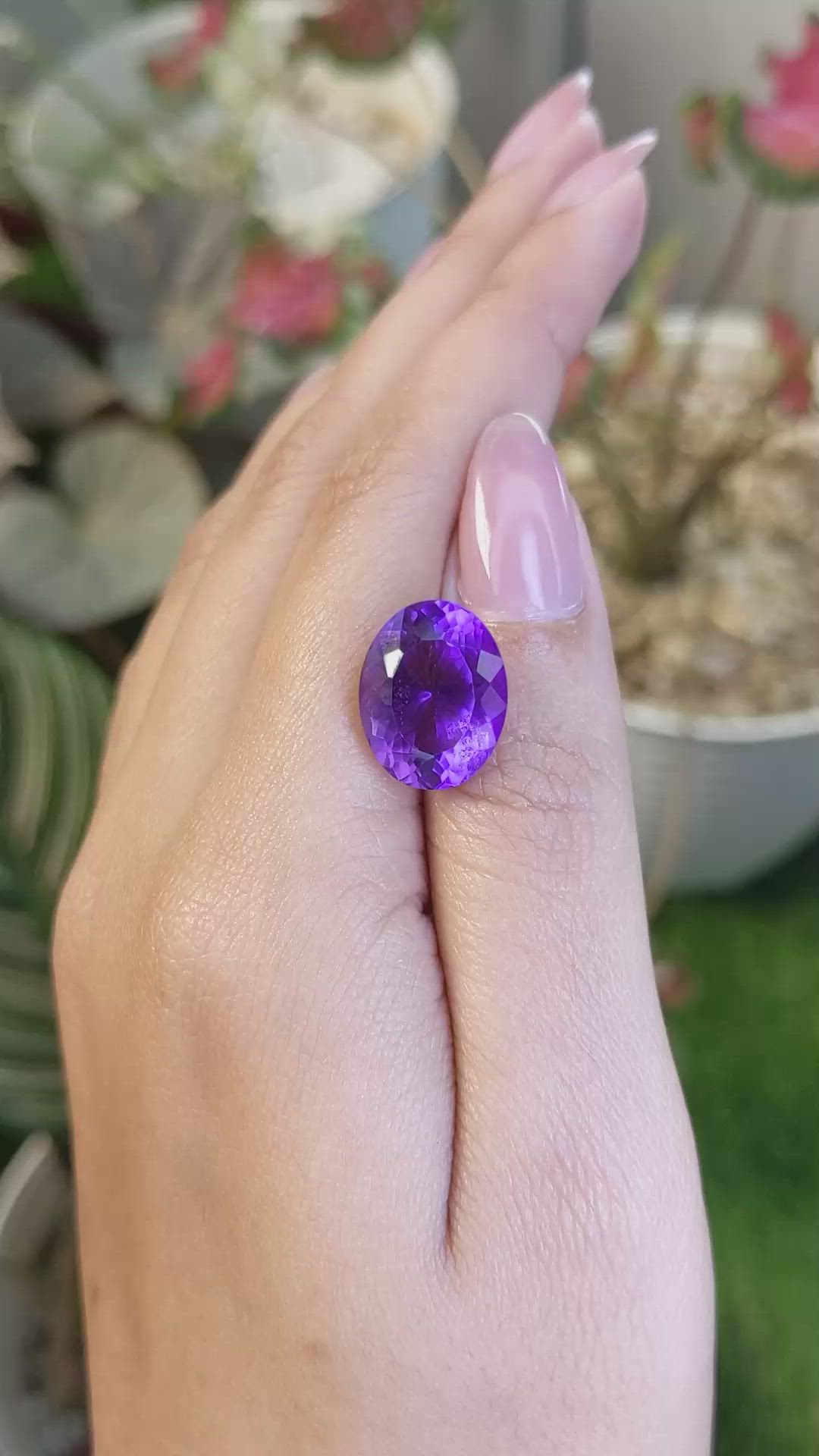 9.18 Ct. Purple Amethyst from Ceylon (Sri Lanka) Size Video