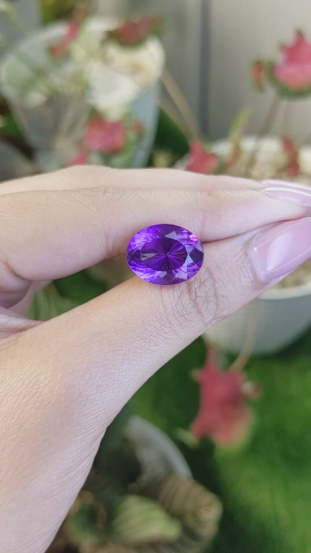9.18 Ct. Purple Amethyst from Ceylon (Sri Lanka) Size Video