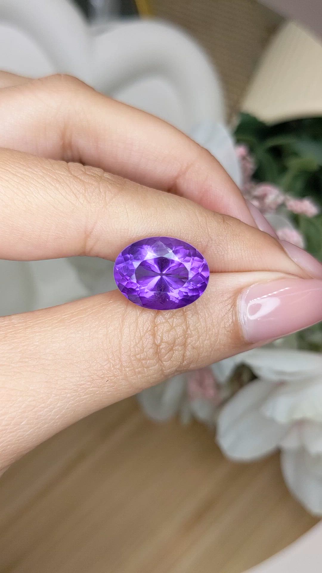 9.30 Ct. Purple Amethyst from Ceylon (Sri Lanka) Size Video
