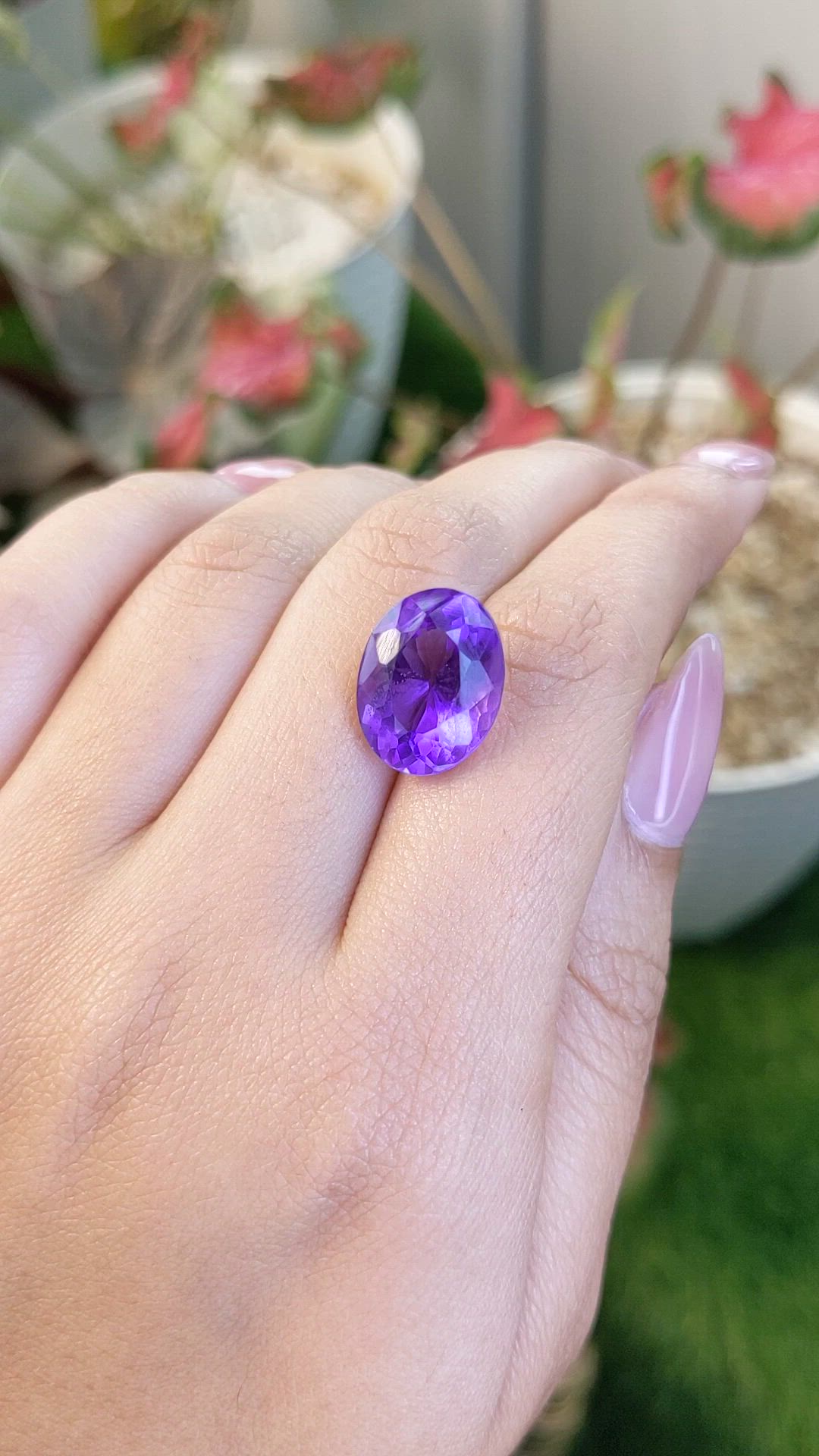 9.30 Ct. Purple Amethyst from Ceylon (Sri Lanka) Size Video