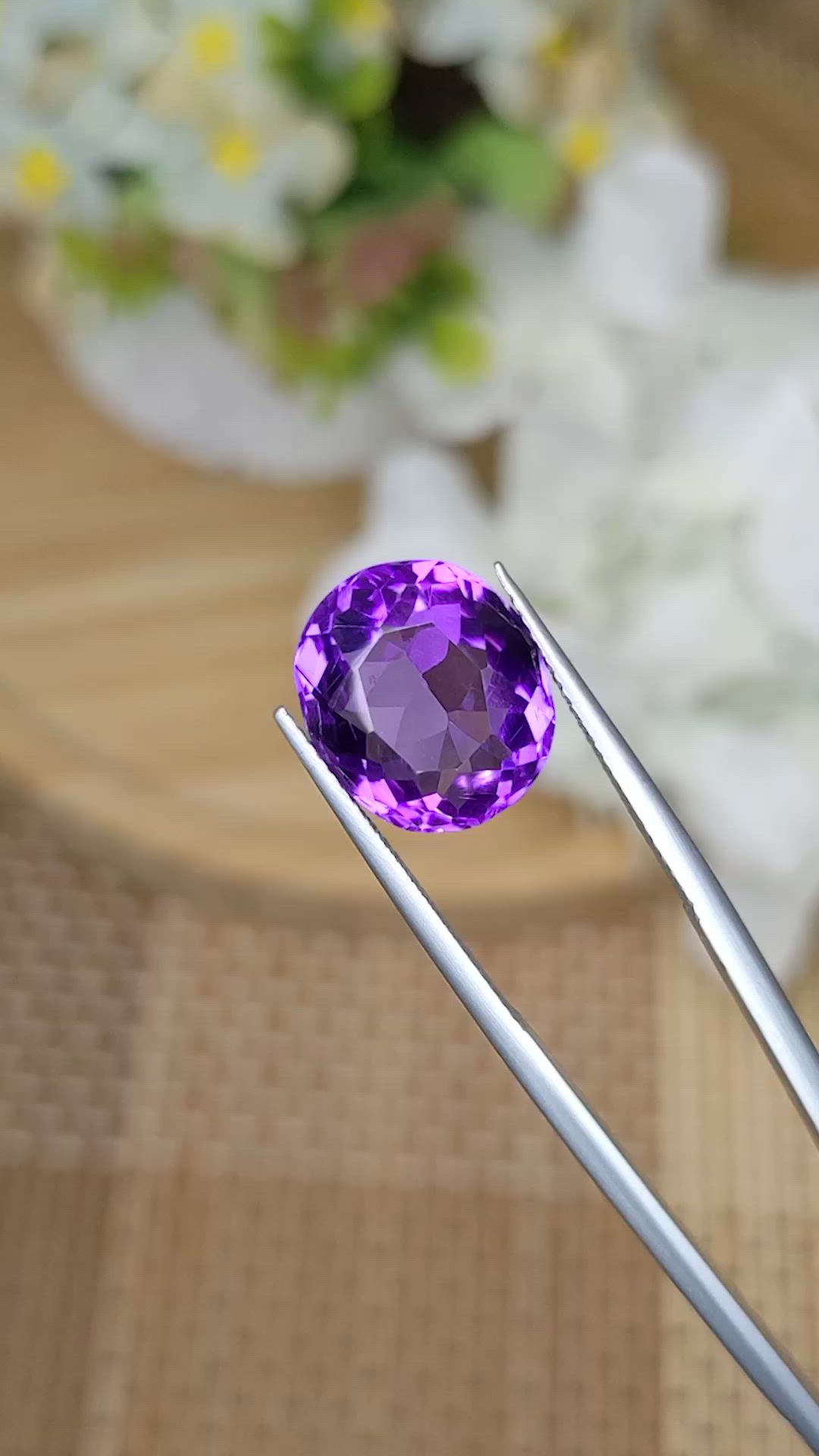 6.28 Ct. Purple Amethyst from Ceylon (Sri Lanka) Size Video