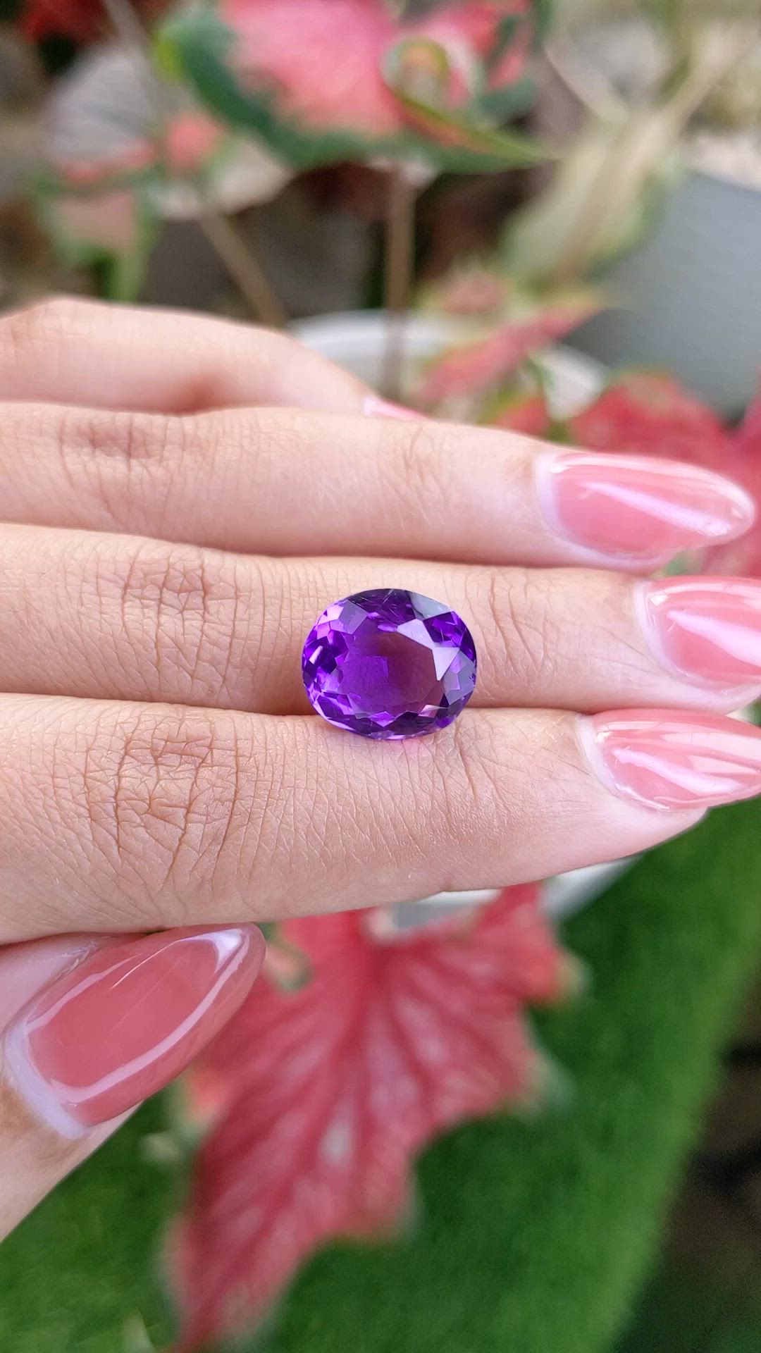 6.28 Ct. Purple Amethyst from Ceylon (Sri Lanka) Size Video