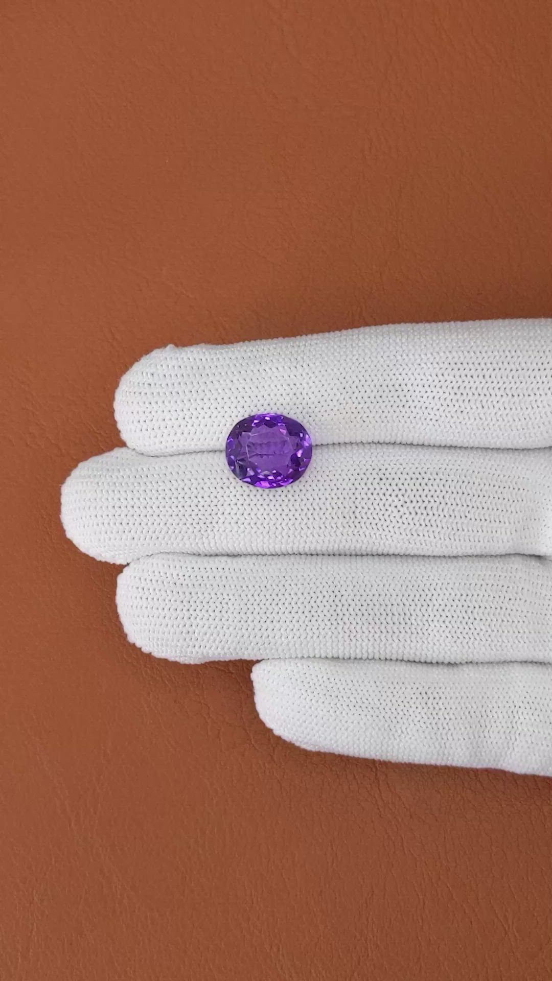 6.28 Ct. Purple Amethyst from Ceylon (Sri Lanka) Size Video
