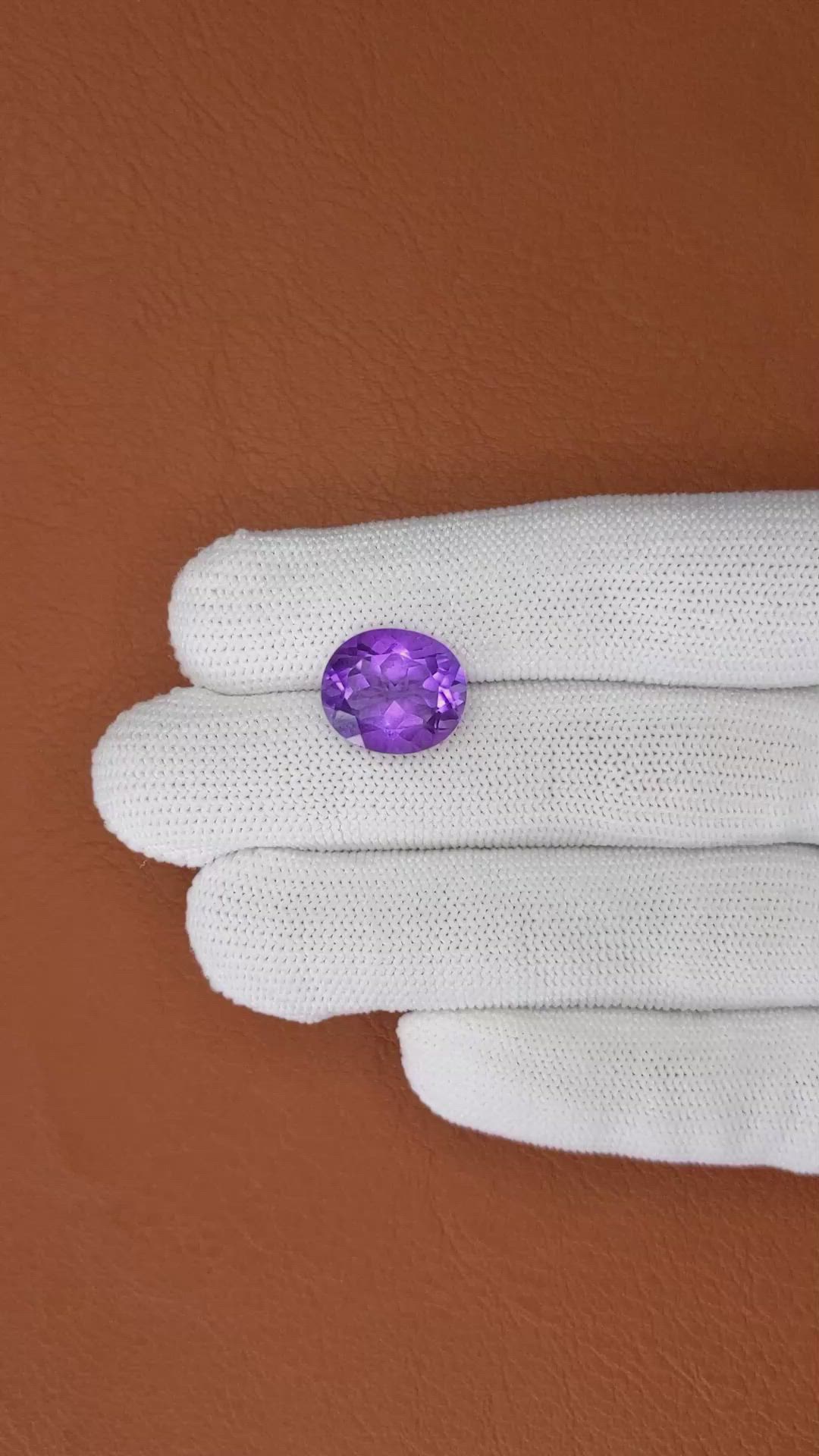 7.78 Ct. Purple Amethyst from Ceylon (Sri Lanka) Size Video