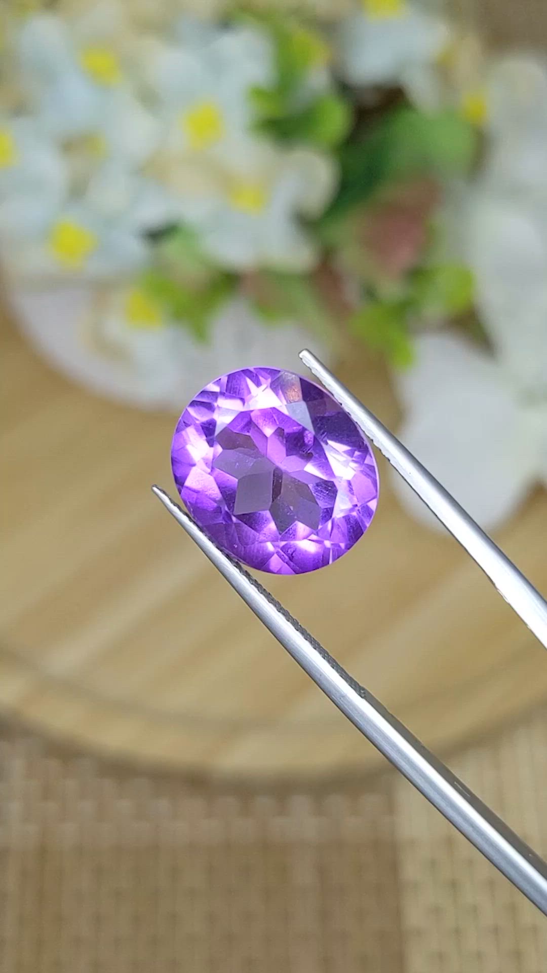 7.78 Ct. Purple Amethyst from Ceylon (Sri Lanka) Size Video