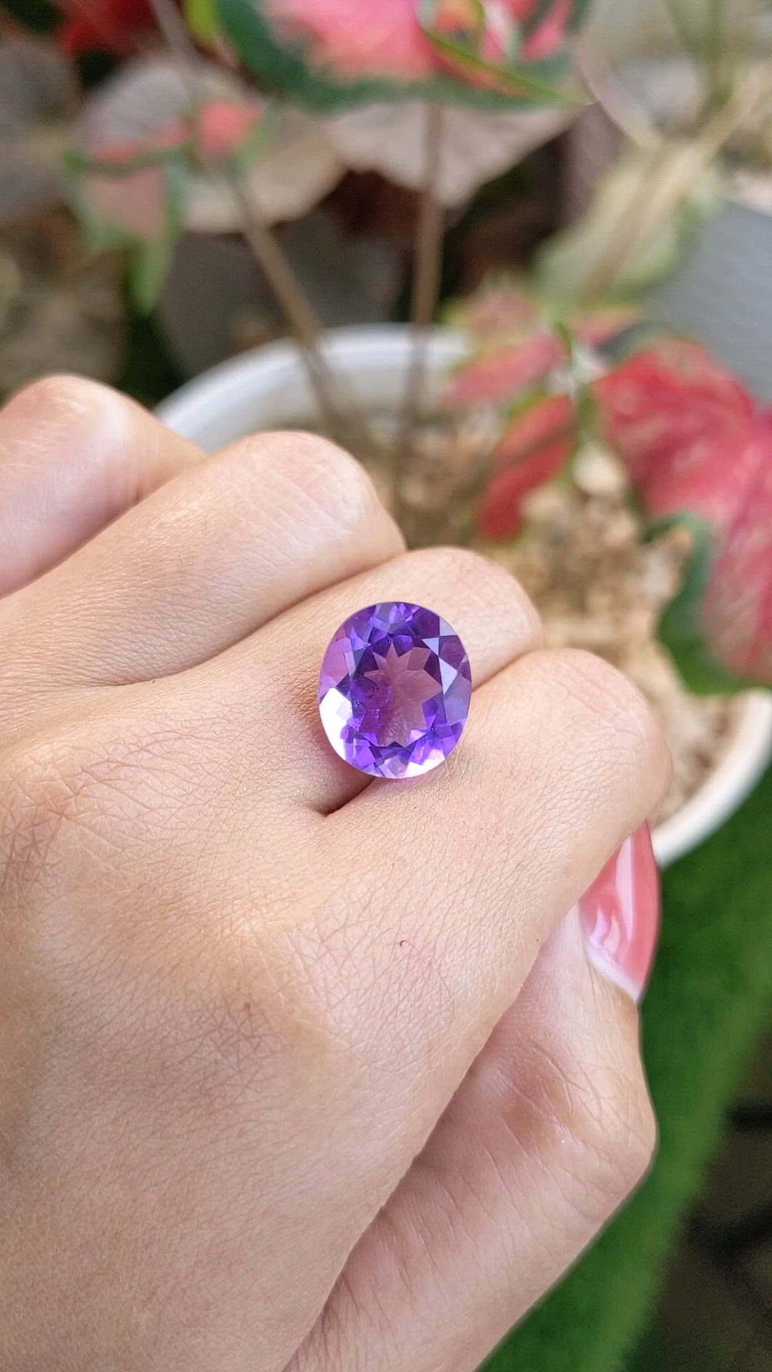 7.78 Ct. Purple Amethyst from Ceylon (Sri Lanka) Size Video