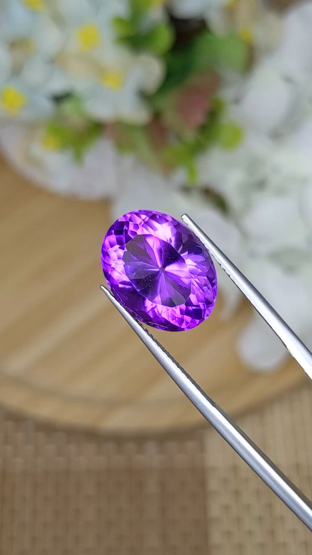 9.38 Ct. Purple Amethyst from Ceylon (Sri Lanka) Size Video