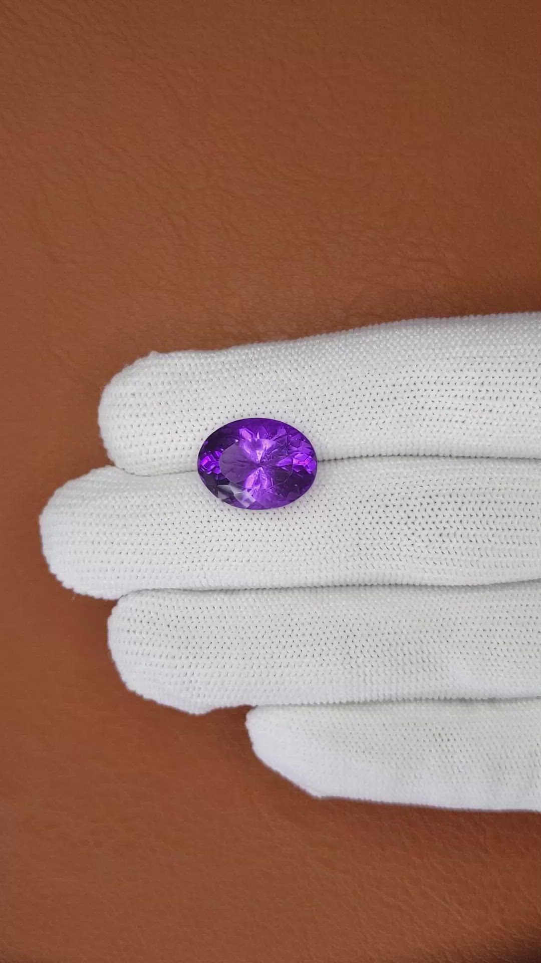 9.38 Ct. Purple Amethyst from Ceylon (Sri Lanka) Size Video