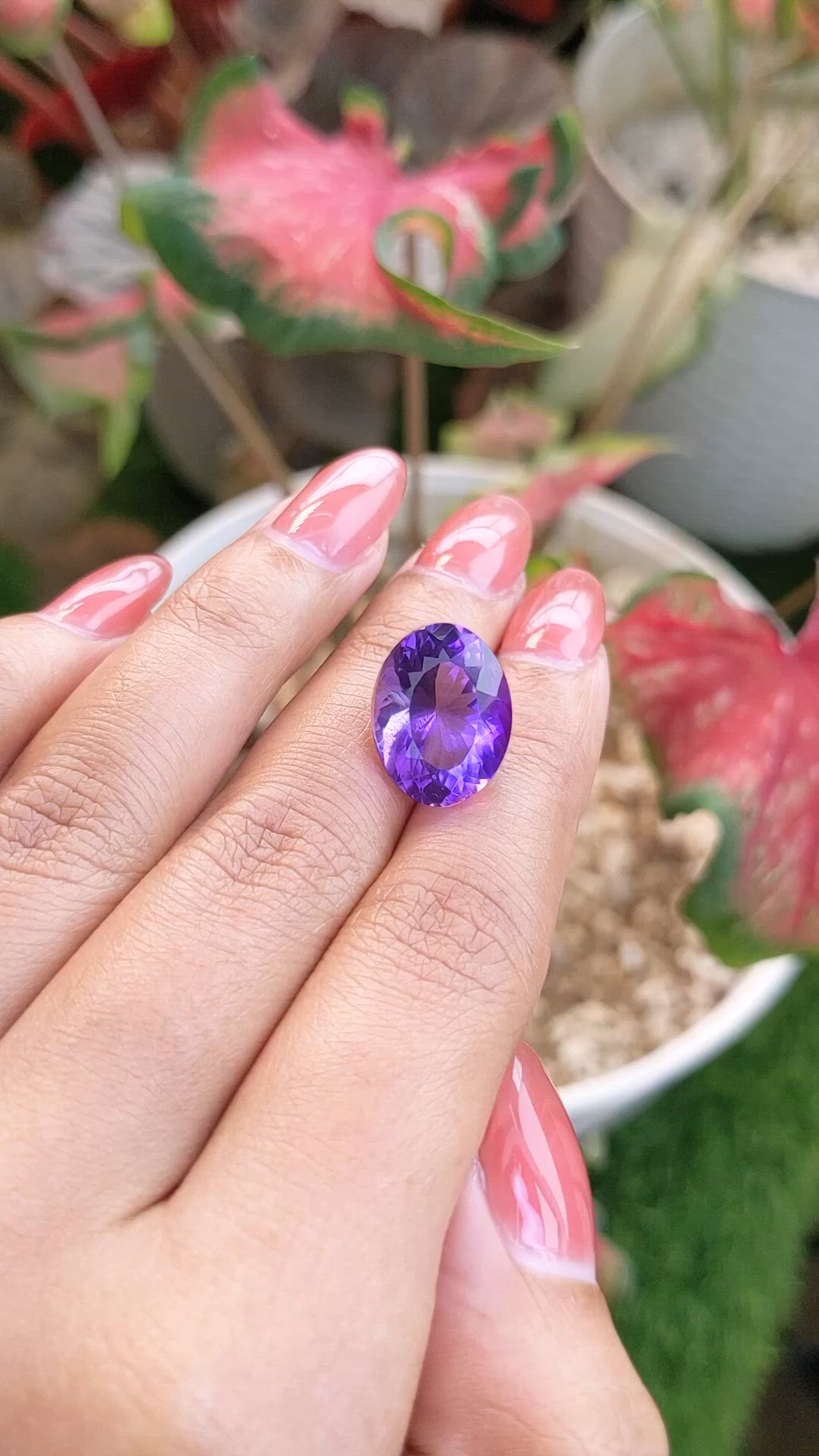 10.42 Ct. Purple Amethyst from Ceylon (Sri Lanka) Size Video