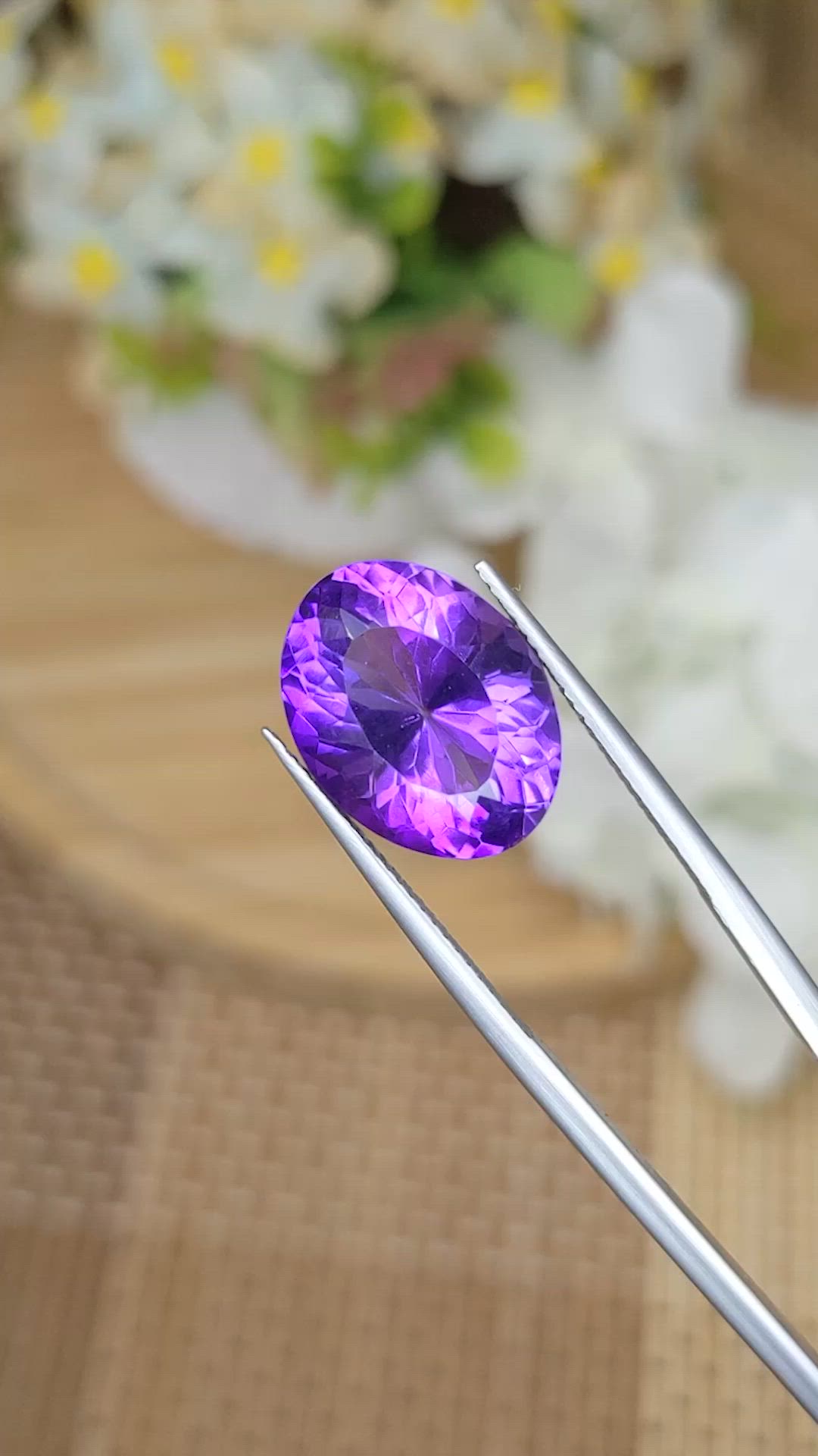10.42 Ct. Purple Amethyst from Ceylon (Sri Lanka) Size Video