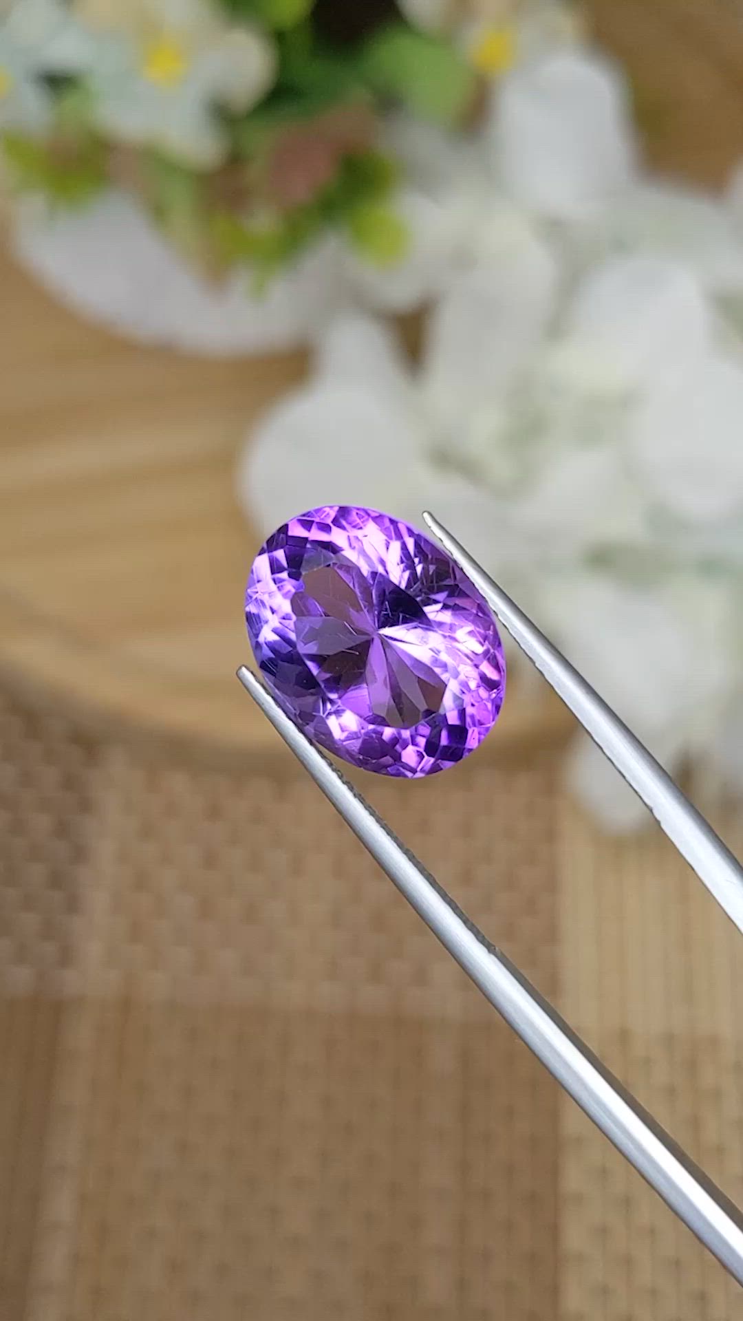 8.93 Ct. Purple Amethyst from Ceylon (Sri Lanka) Size Video