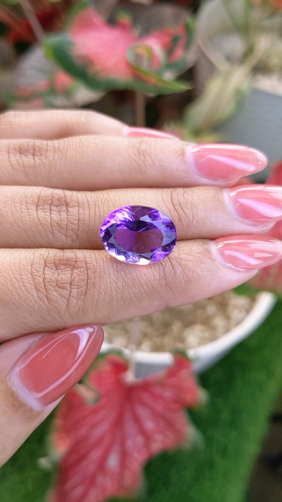 8.93 Ct. Purple Amethyst from Ceylon (Sri Lanka) Size Video