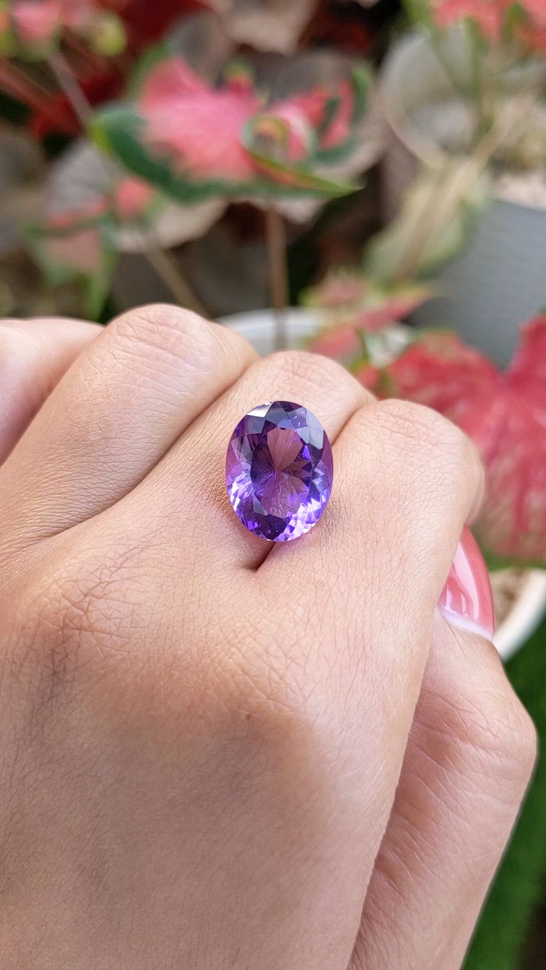 8.93 Ct. Purple Amethyst from Ceylon (Sri Lanka) Size Video
