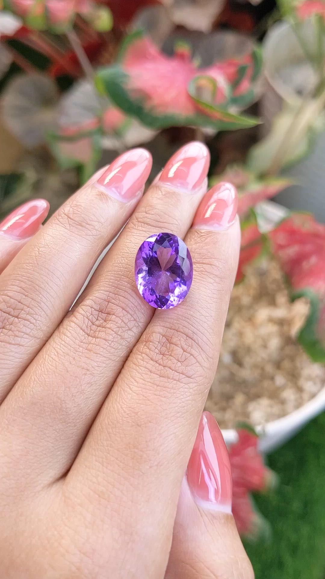8.93 Ct. Purple Amethyst from Ceylon (Sri Lanka) Size Video