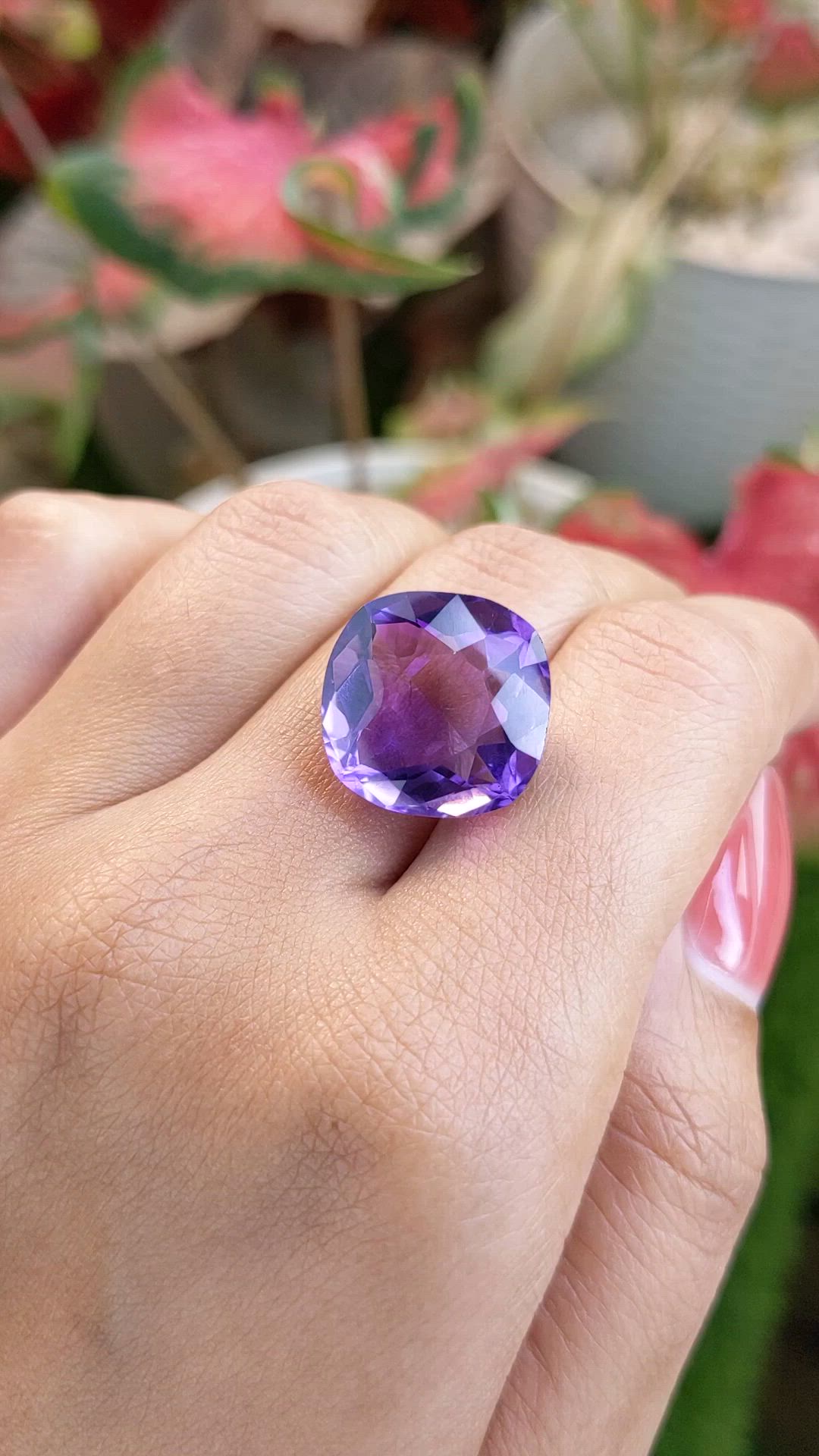 16.05 Ct. Purple Amethyst from Ceylon (Sri Lanka) Size Video