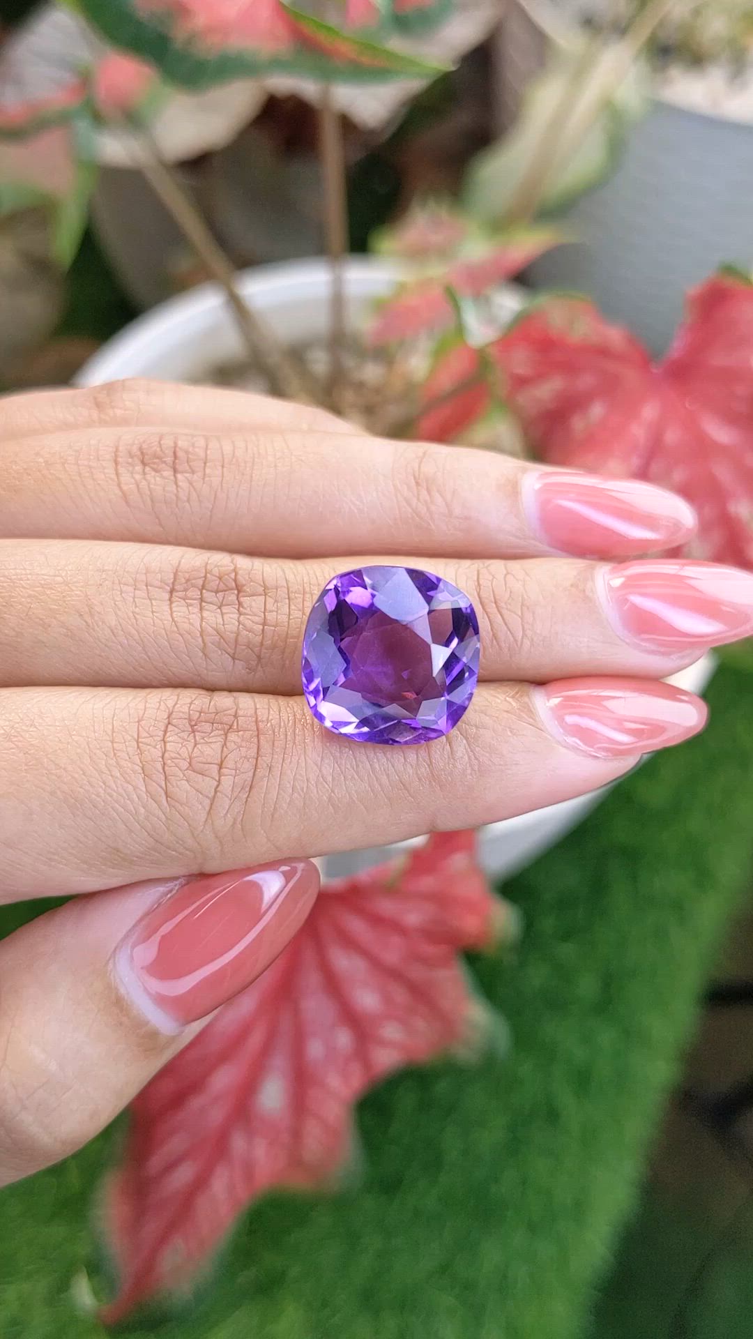 16.05 Ct. Purple Amethyst from Ceylon (Sri Lanka) Size Video